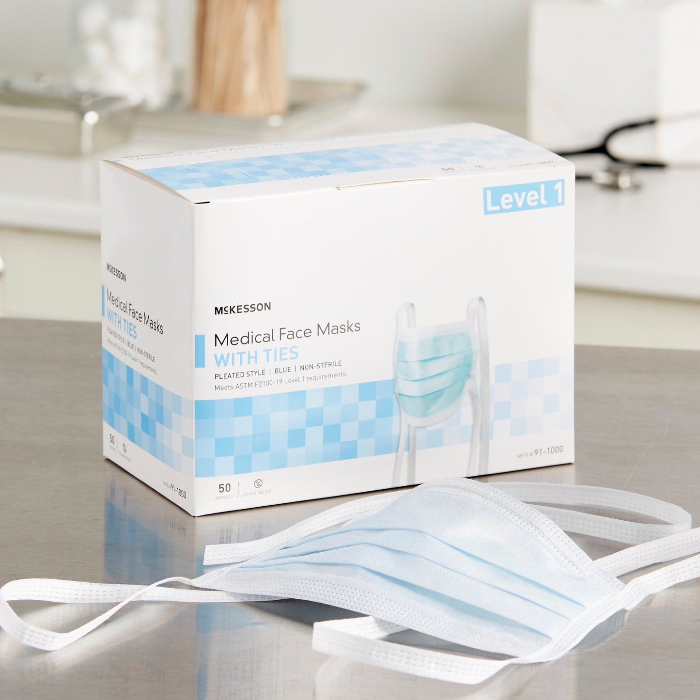 MASK, SURG TIES ASTM1 (50/BX 6BX/CS)