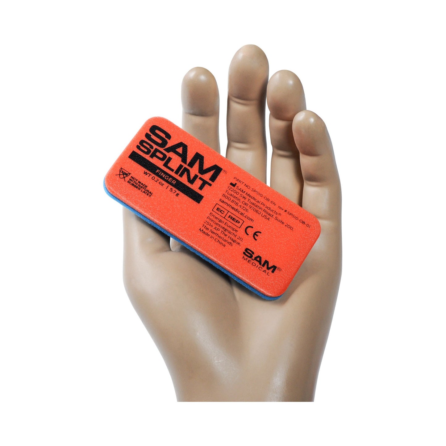 FINGER SPLINT, SAM BLU/ORG (300/CS)