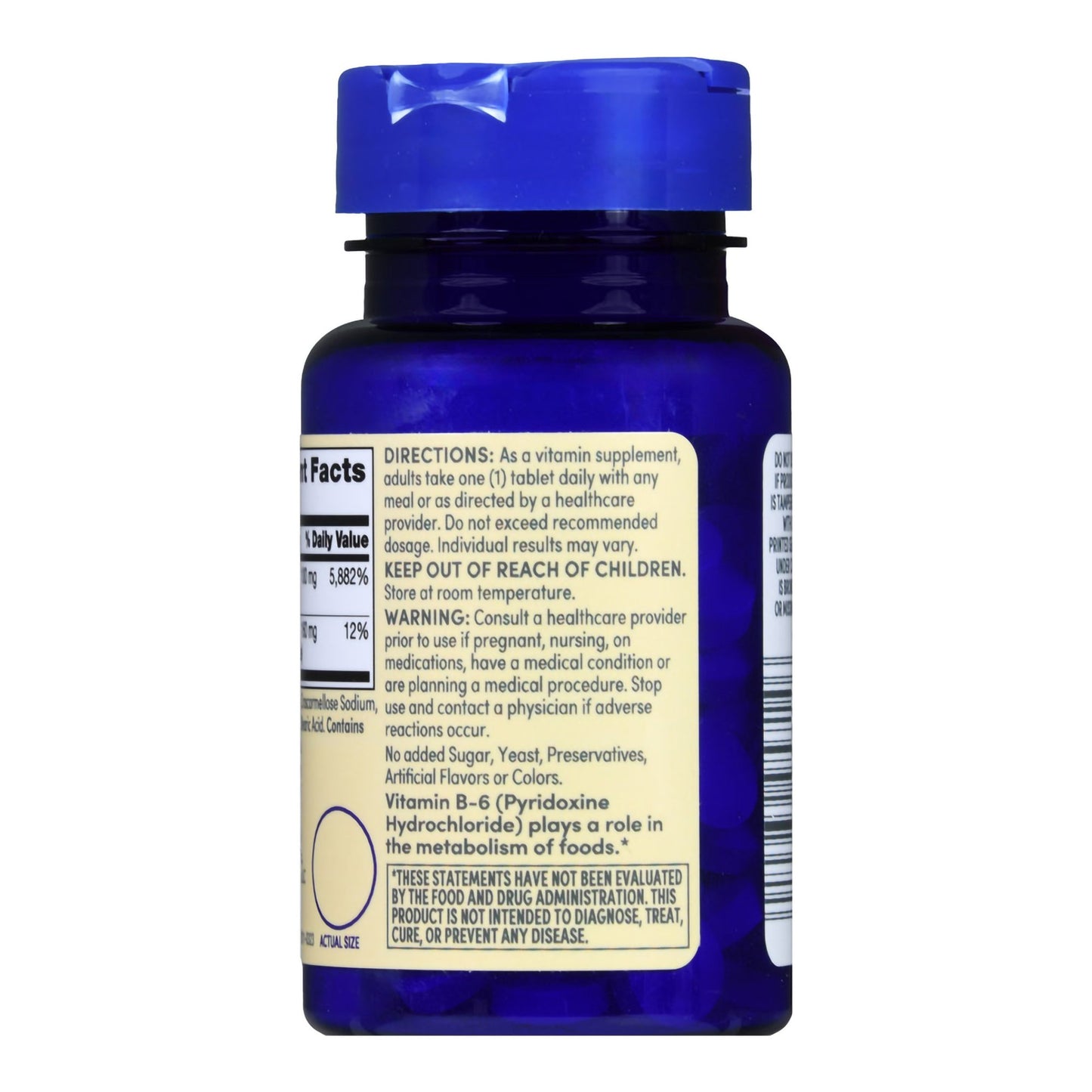 VITAMIN B-6, TAB FT SM 100MG (100/BT)