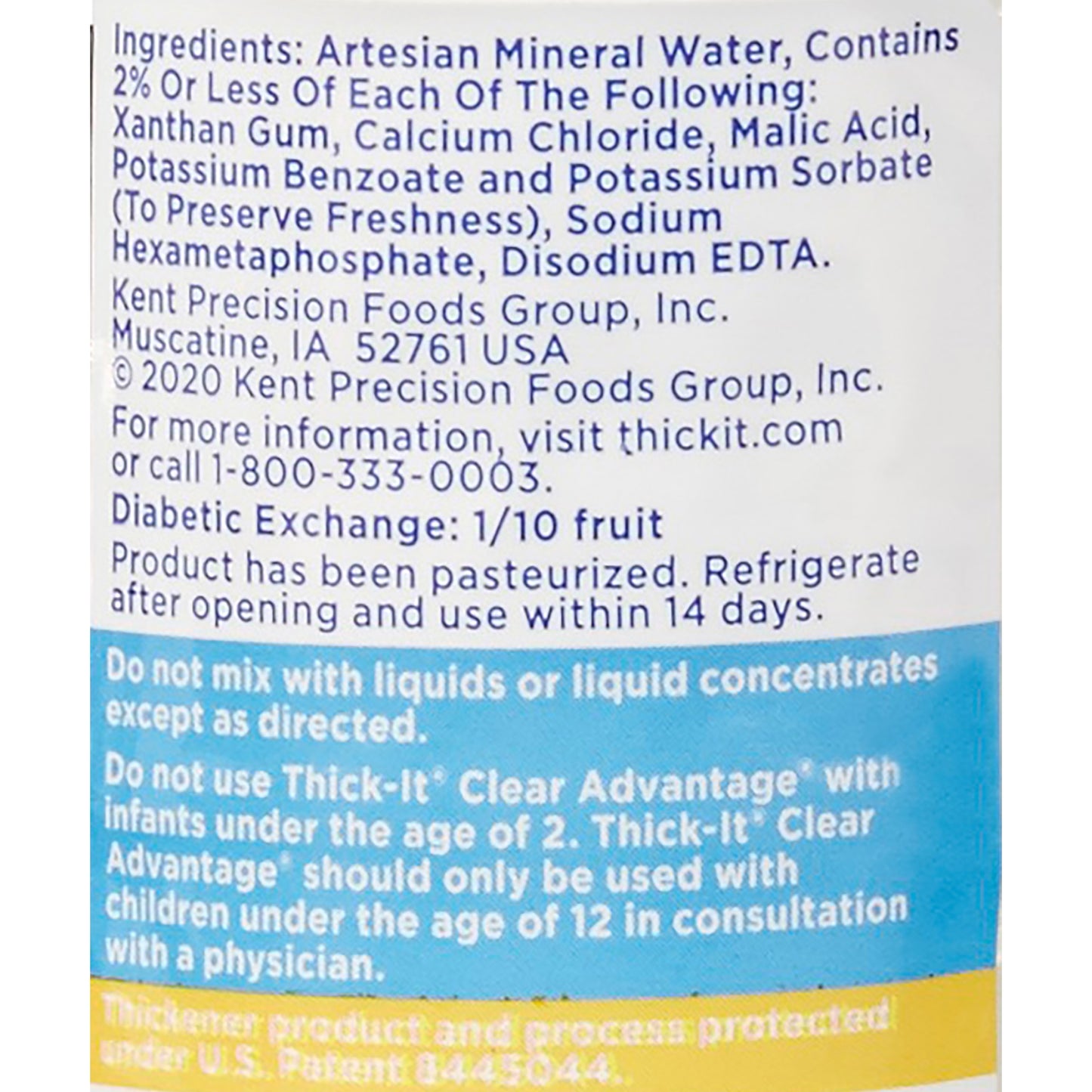 THICK-IT, CLEAR ADV WATER MODERATE/HONEY 8OZ (24/CS)