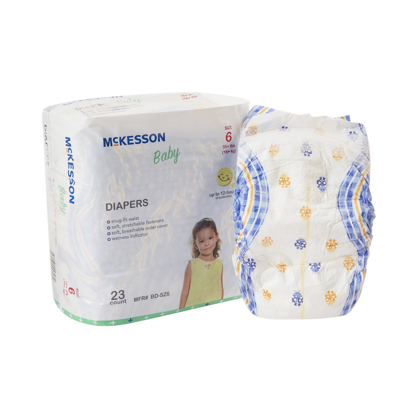 DIAPER, BABY SZ6 35+LBS (23/BG4BG/CS)