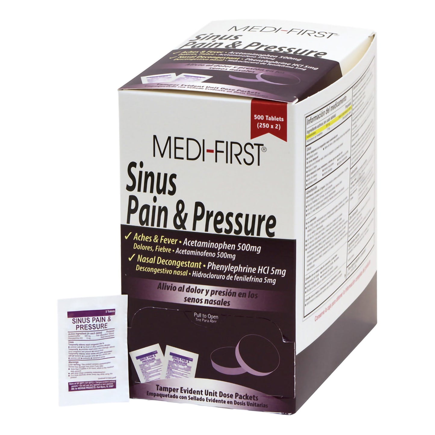 SINUS PAIN & PRESS, TAB (2/PK 250PK/BX)