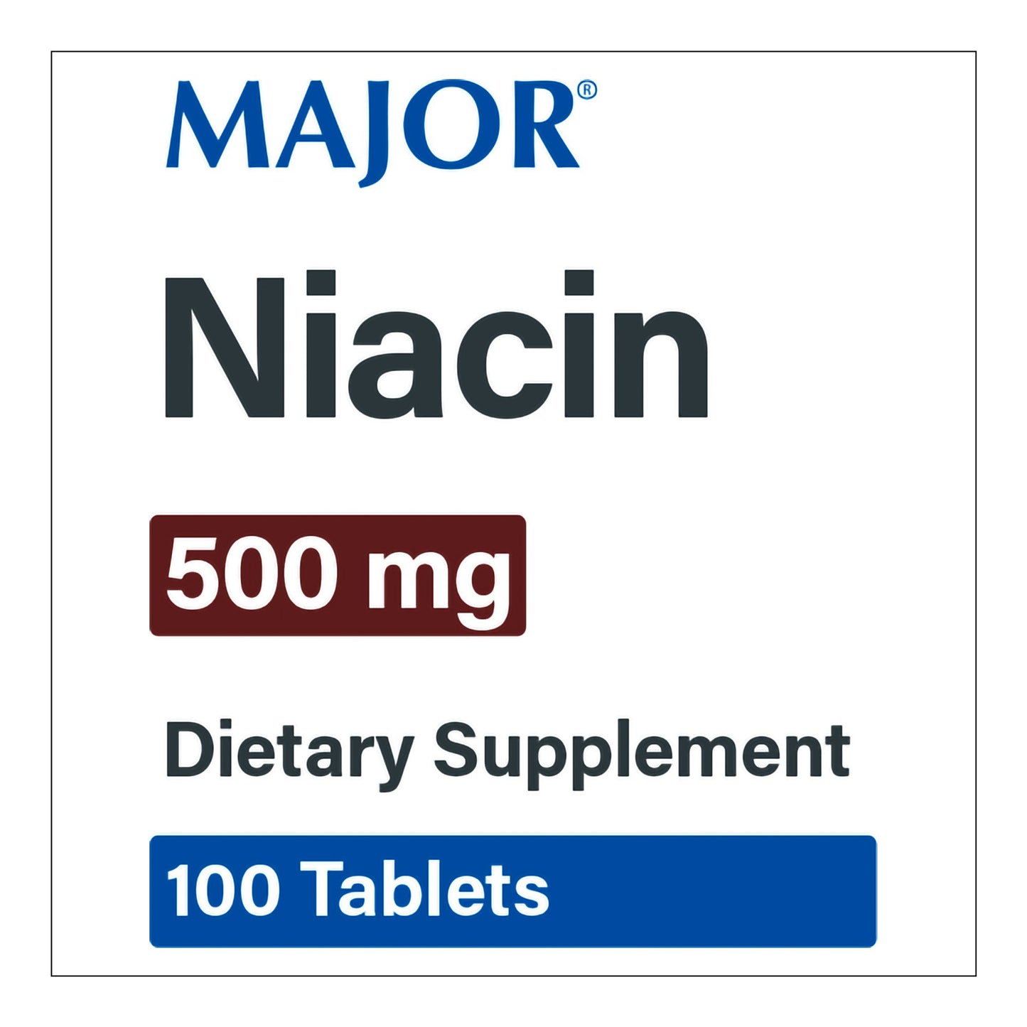 NIACIN, TAB 500MG (100/BT)