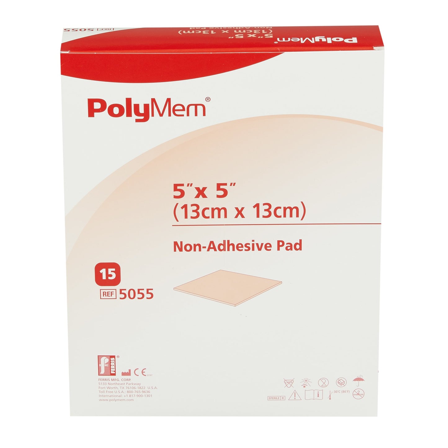 DRESSING, POLYMEM WND CARE 5X5" (15/BX)