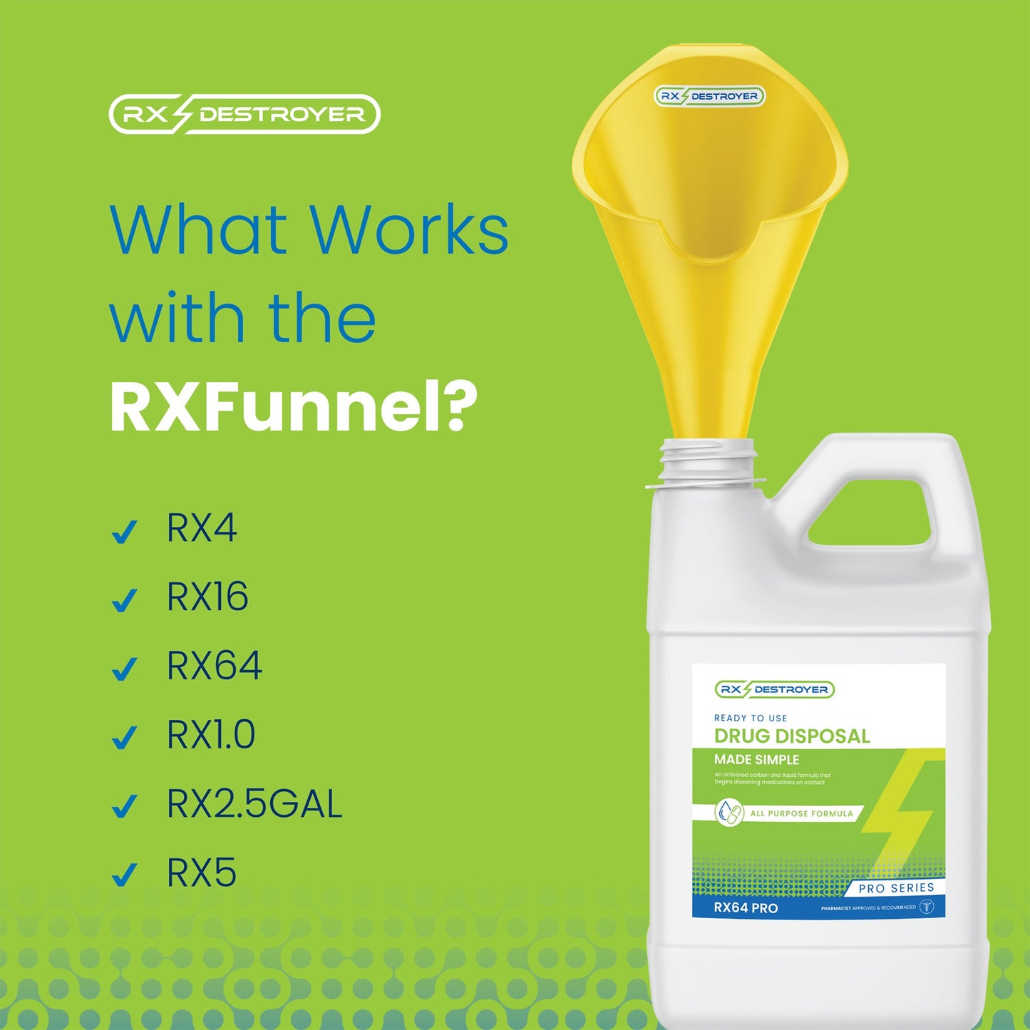 FUNNEL, F/RX DESTROYER MEDS DISP SYSTEM