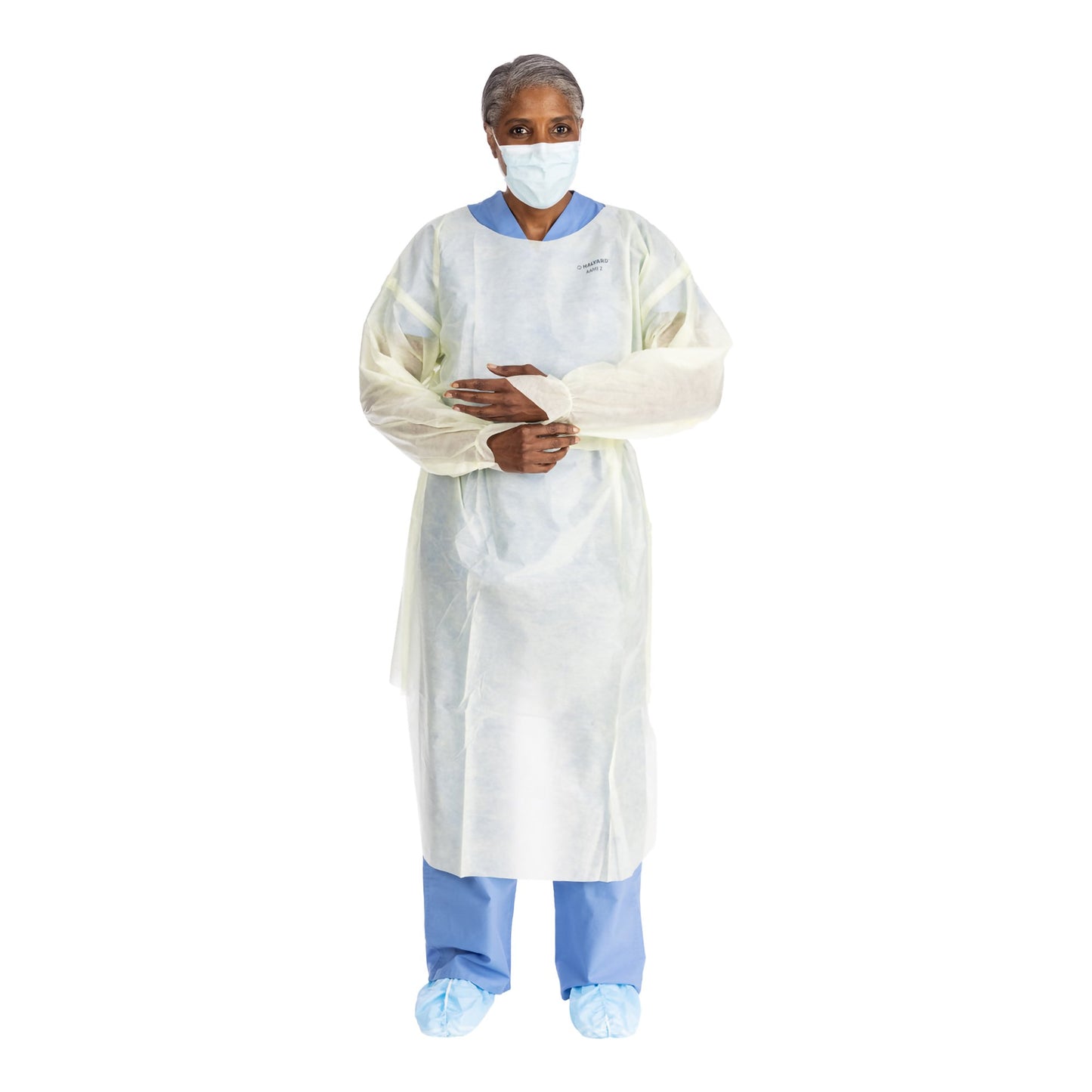 GOWN, ISOLATION AAMI LV2 TRI-LAYER LG YLW LG (10/BG 10BG/CS)