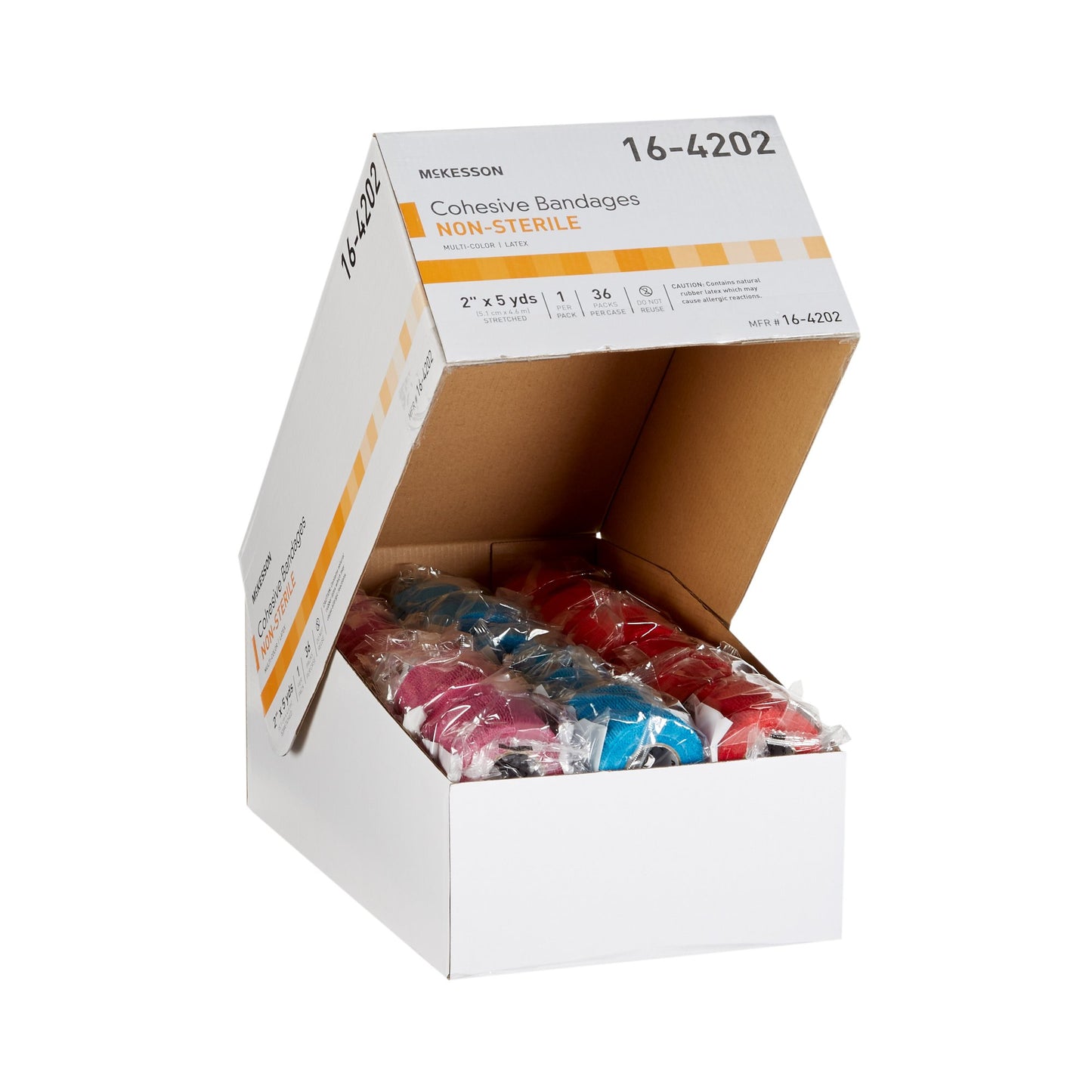 BANDAGE, COHESIVE N/S COLORPK 2" (36PK/CS)