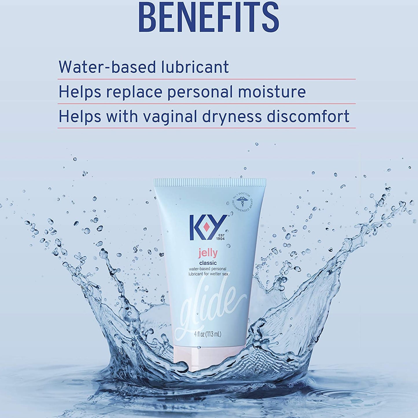 LUBRICATING JELLY, K-Y 4OZ TUBE