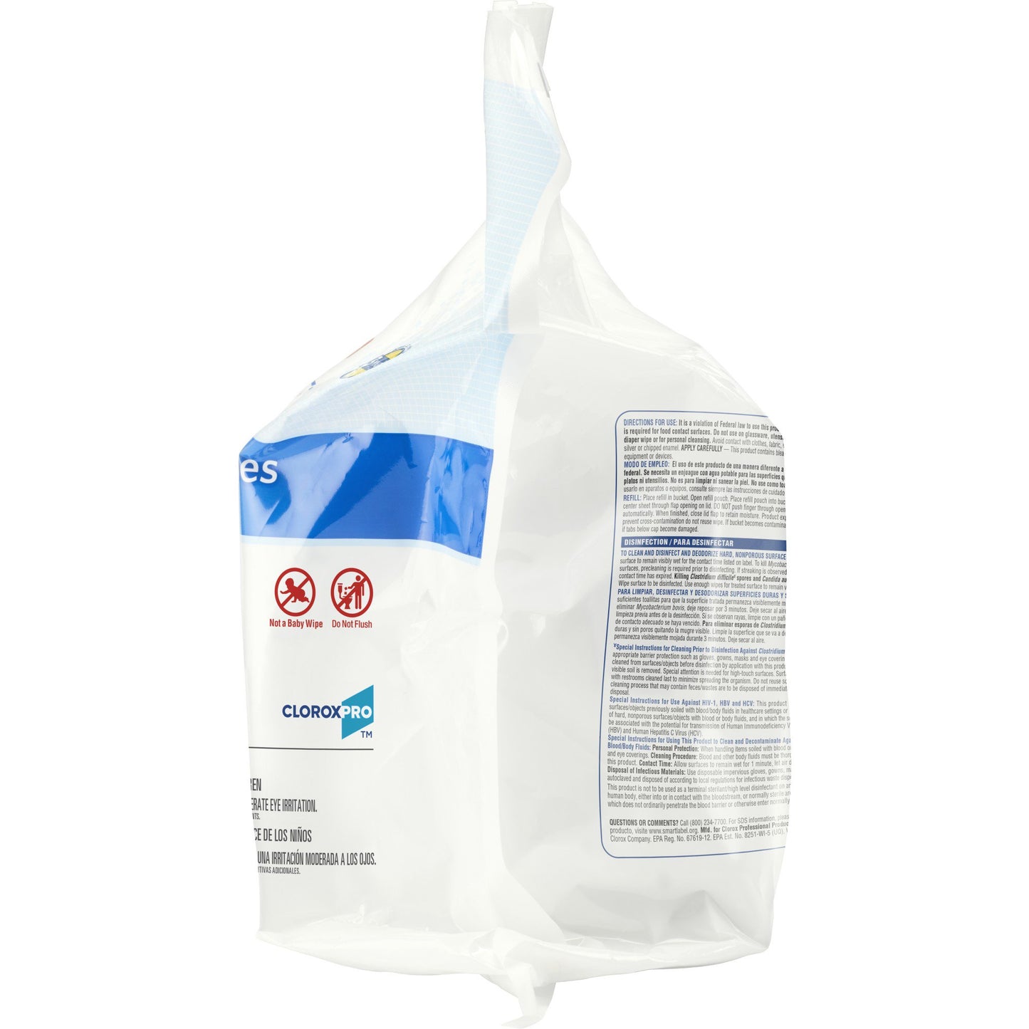 WIPE, CLOROX GERMICIDAL REFILL(110/BX 2BX/CS)