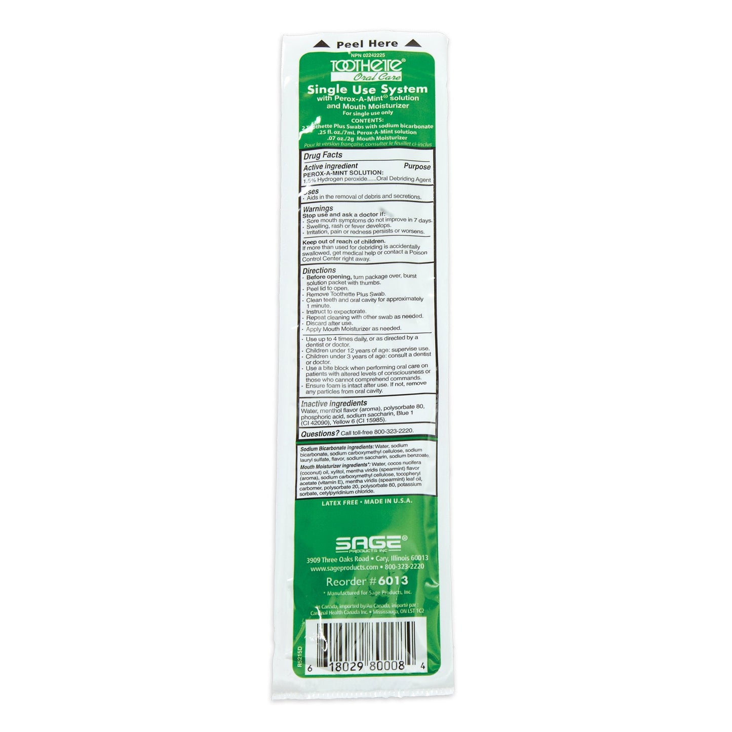 MOUTHCARE KIT, W/SWABS H2O2 (50PK/BX 2BX/CS) EC