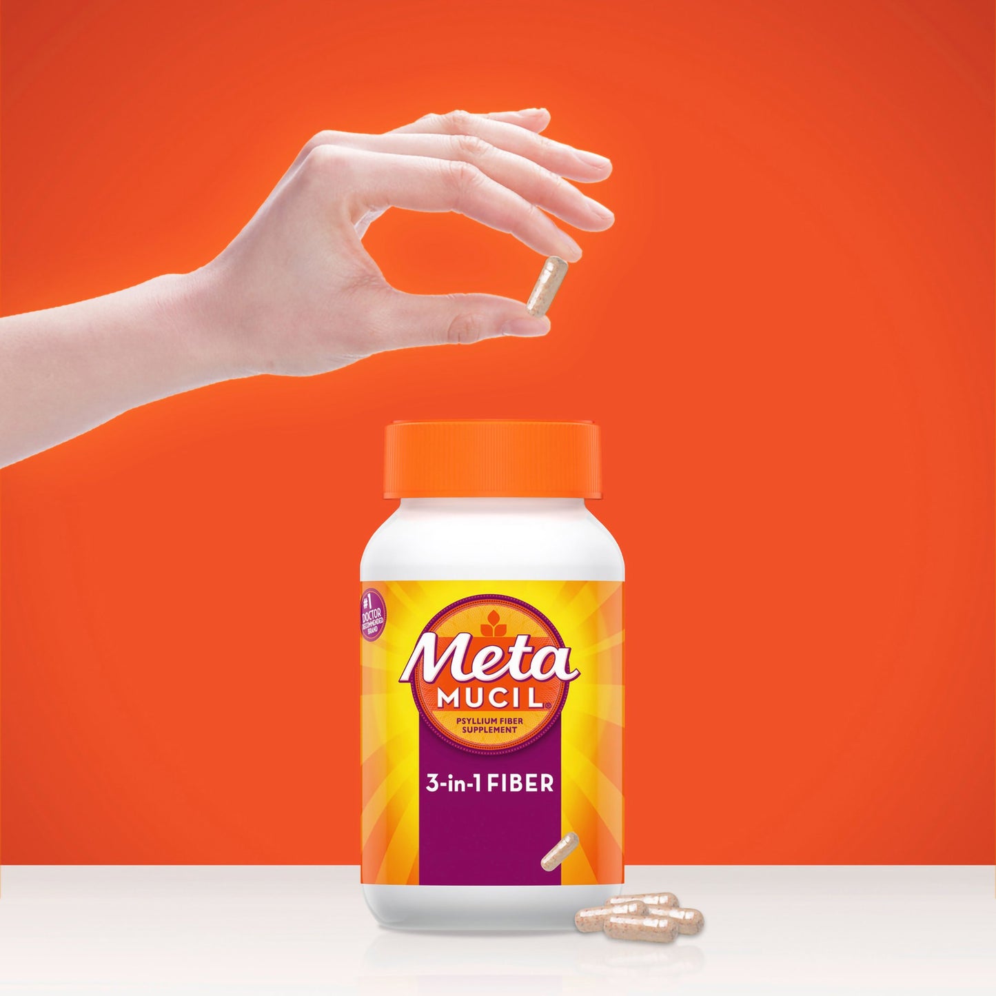METAMUCIL FIBER, CAP 0.4GM (100/BT)