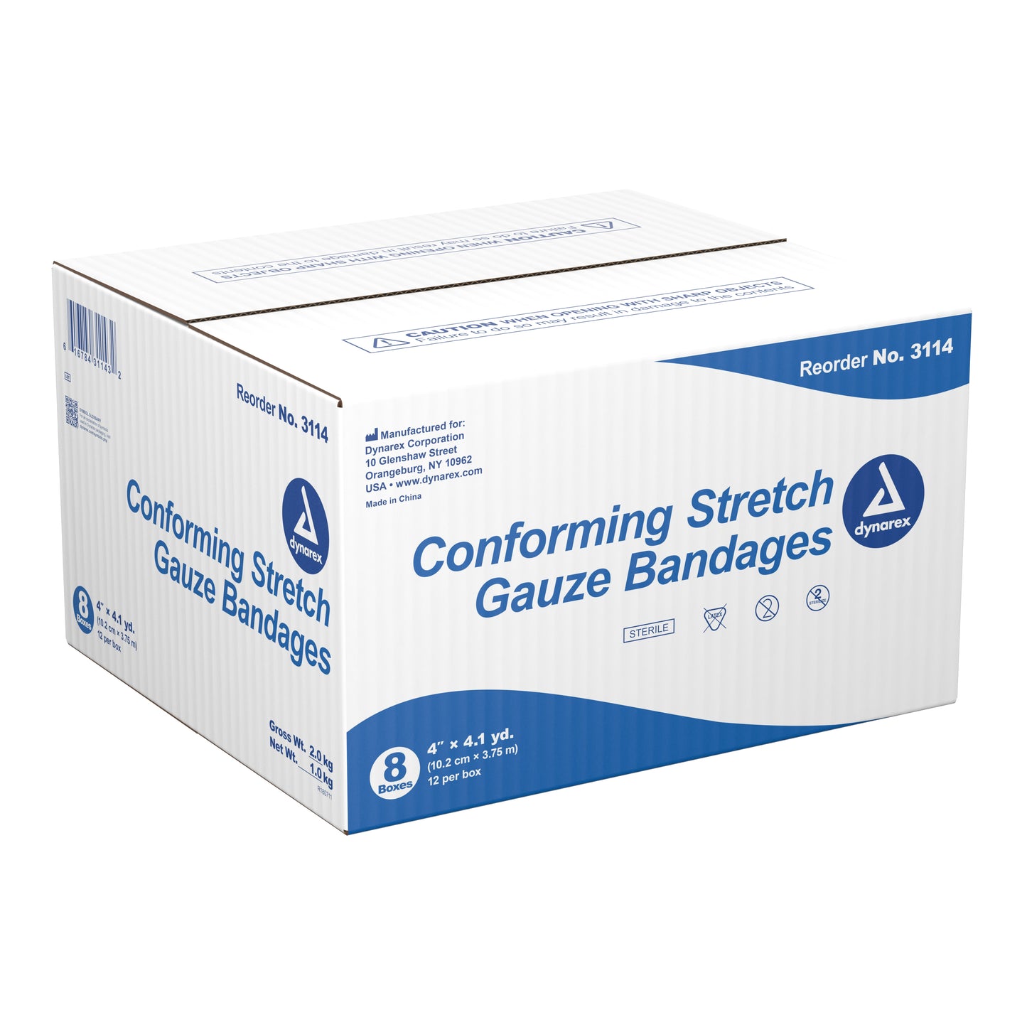 BANDAGE, GAUZE STRCH STR 4"X4.1YDS (12RL/BX 8BX/CS)