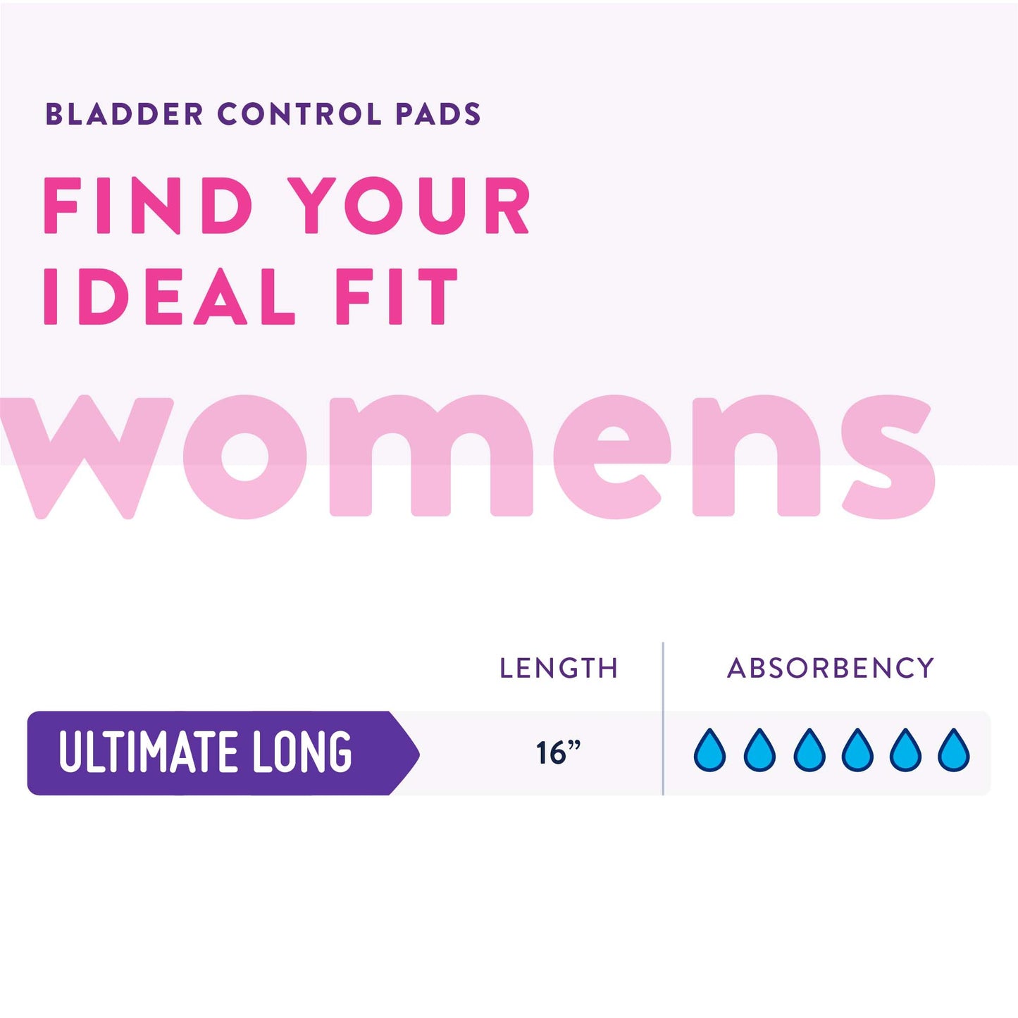 PAD, BLADDER CONTROL PREVAIL OVERNIGHT LNG 16" (30/BG 4BG/CS