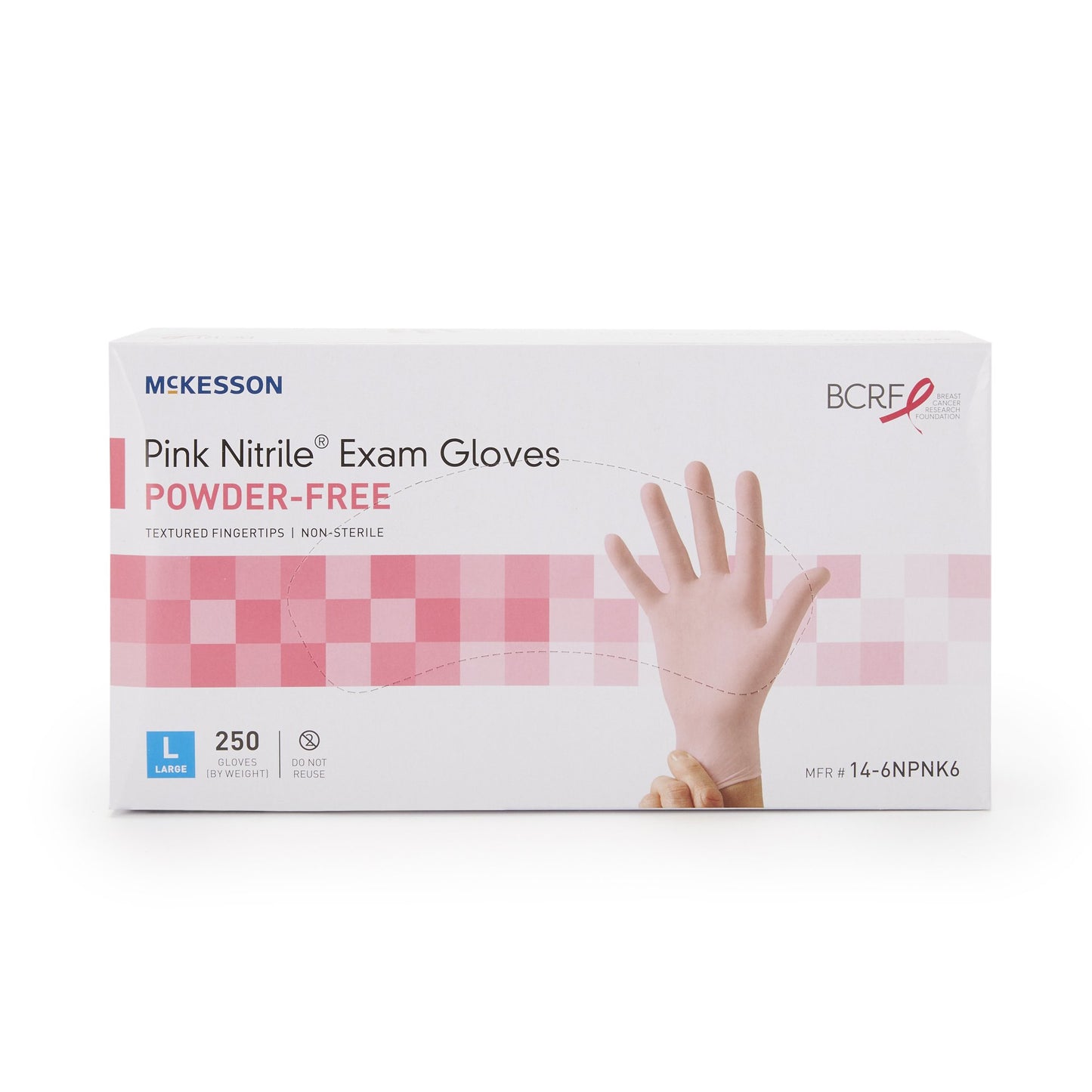 GLOVE, EXAM NTRL LG N/S PNK 3.0 (250/BX 10BX/CS)