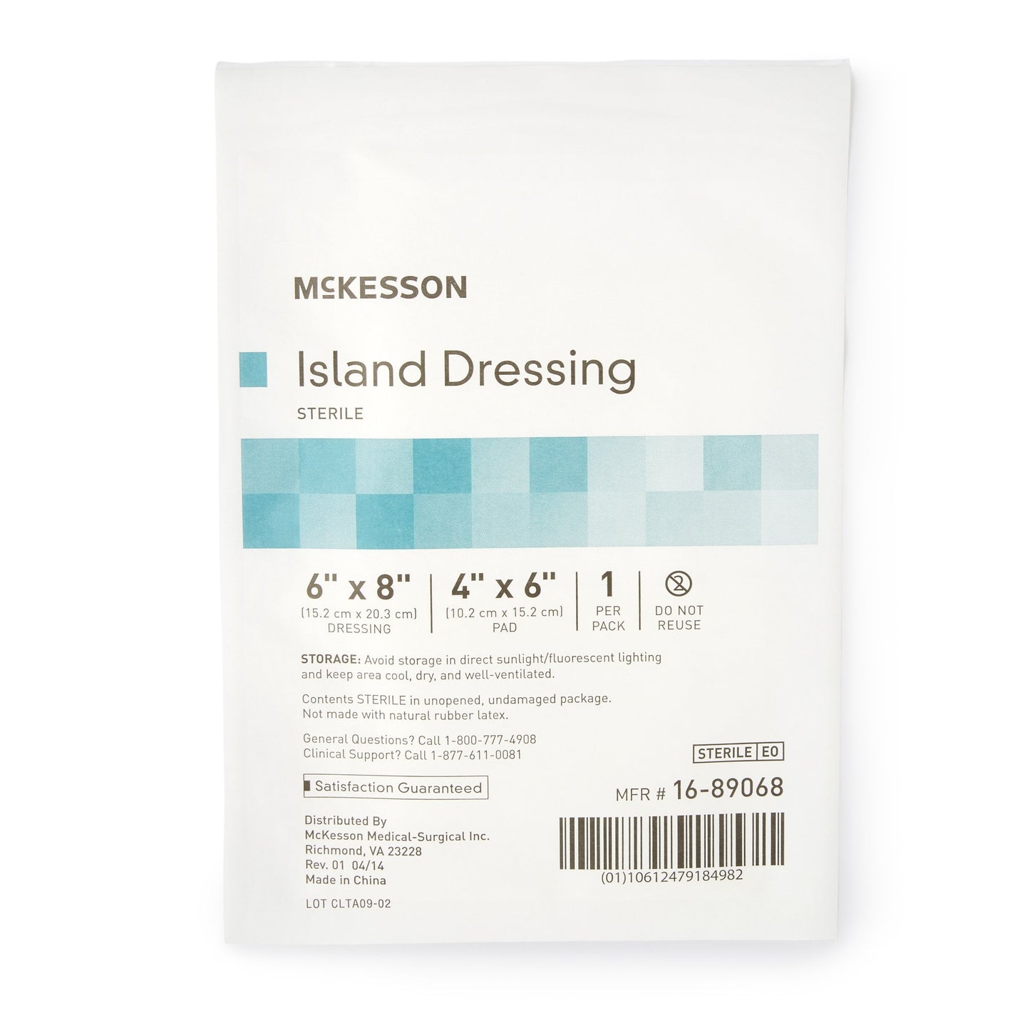 DRESSING, ISLAND BORDER-GAUZE STR LF 6X8" (25/BX 4BX/CS)