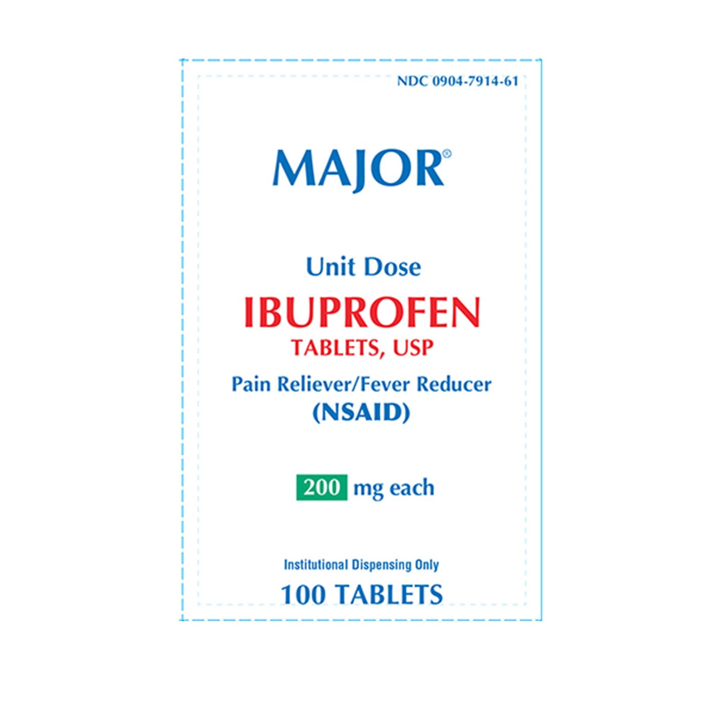 IBUPROFEN, TAB 200MG UD (100/BX)