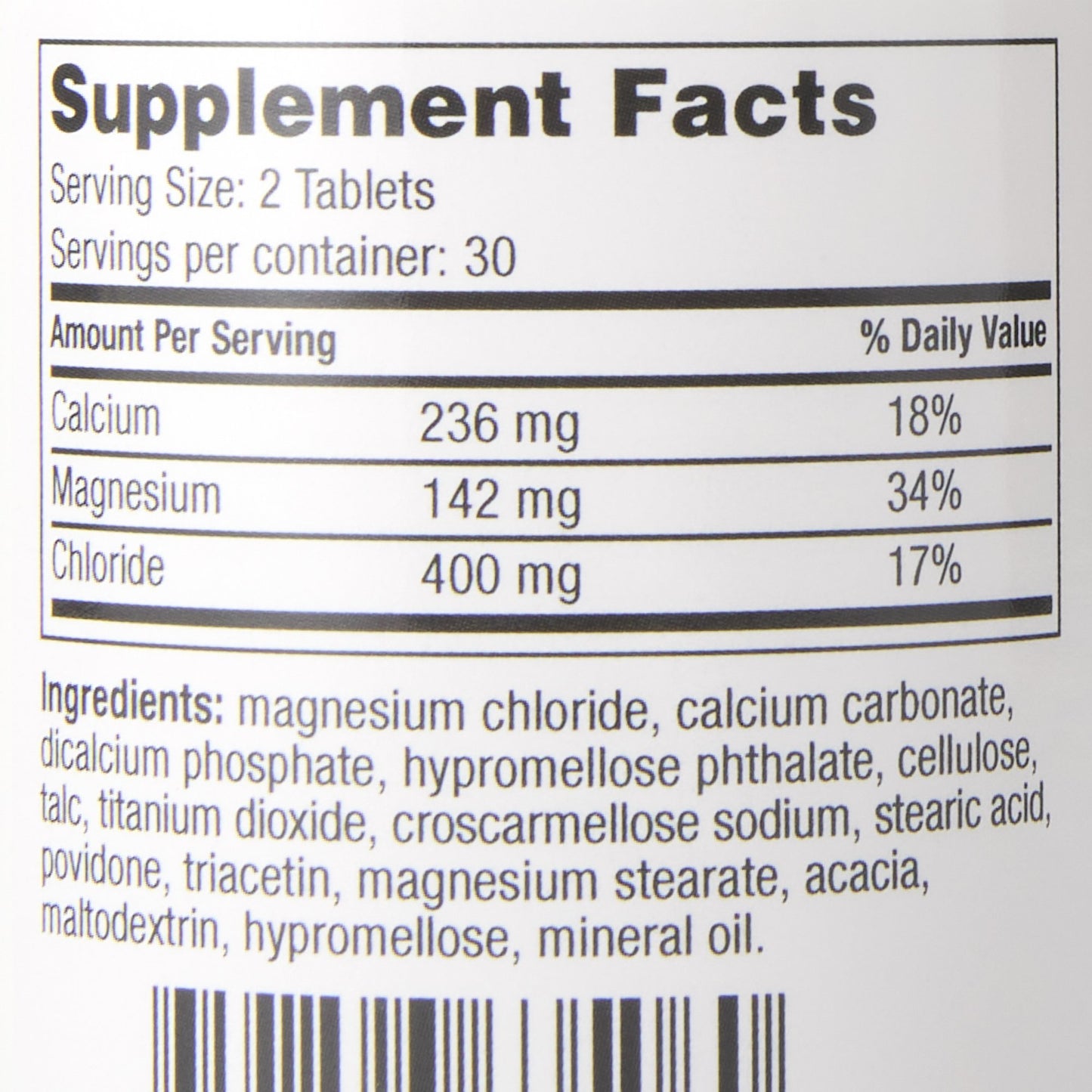 MAGNESIUM CHLORIDE, SLOW W/CALTAB 140MG (60/BT 12BT