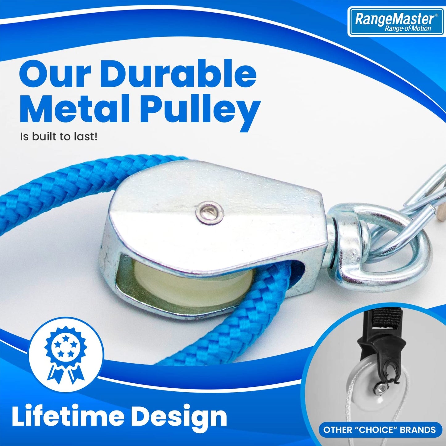 PULLEY, SHLDR THERAPY BLUE RNGR W/MTL BRCKT (50/CS