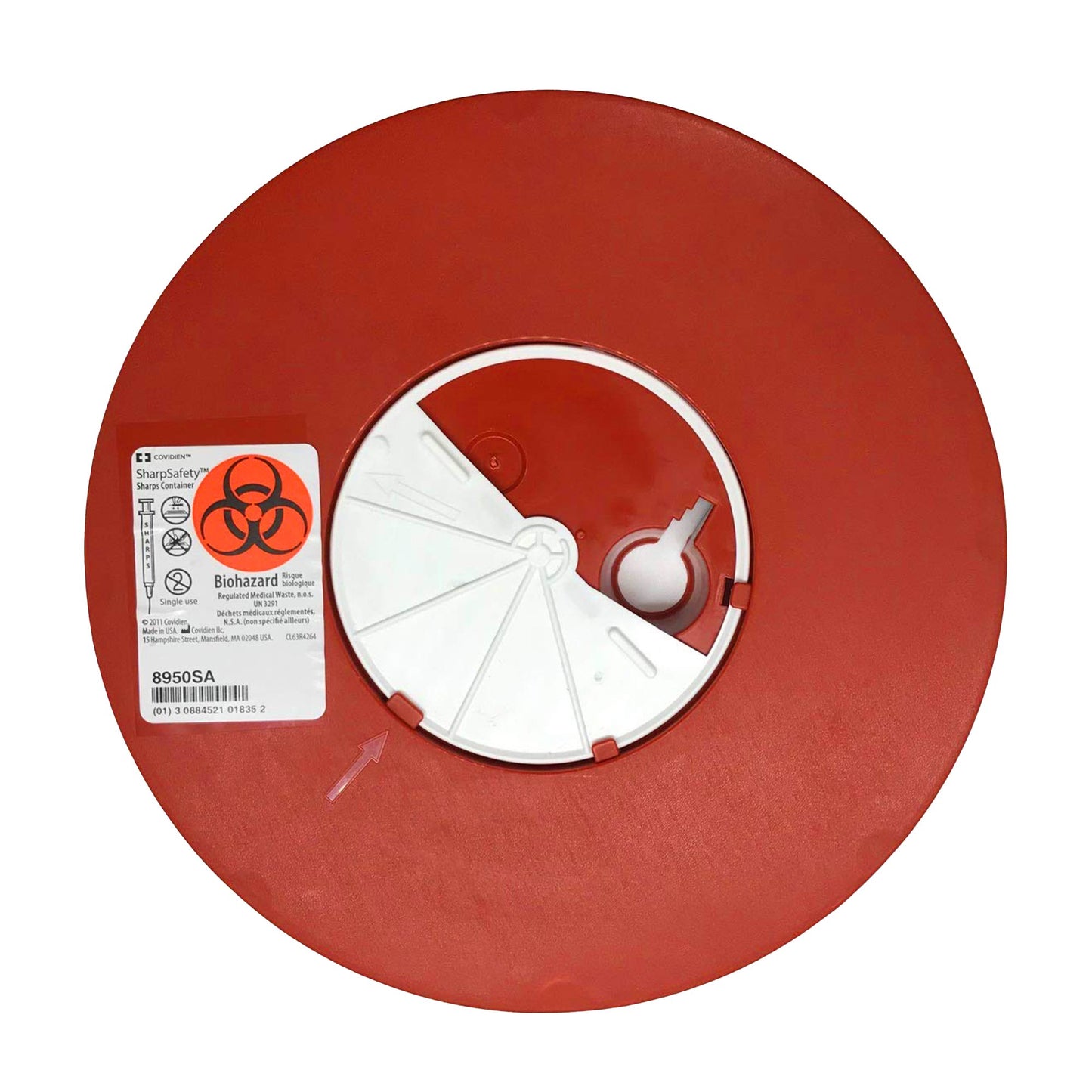 CONTAINER, SHARPS RED 5QT W/LID (40/CS)