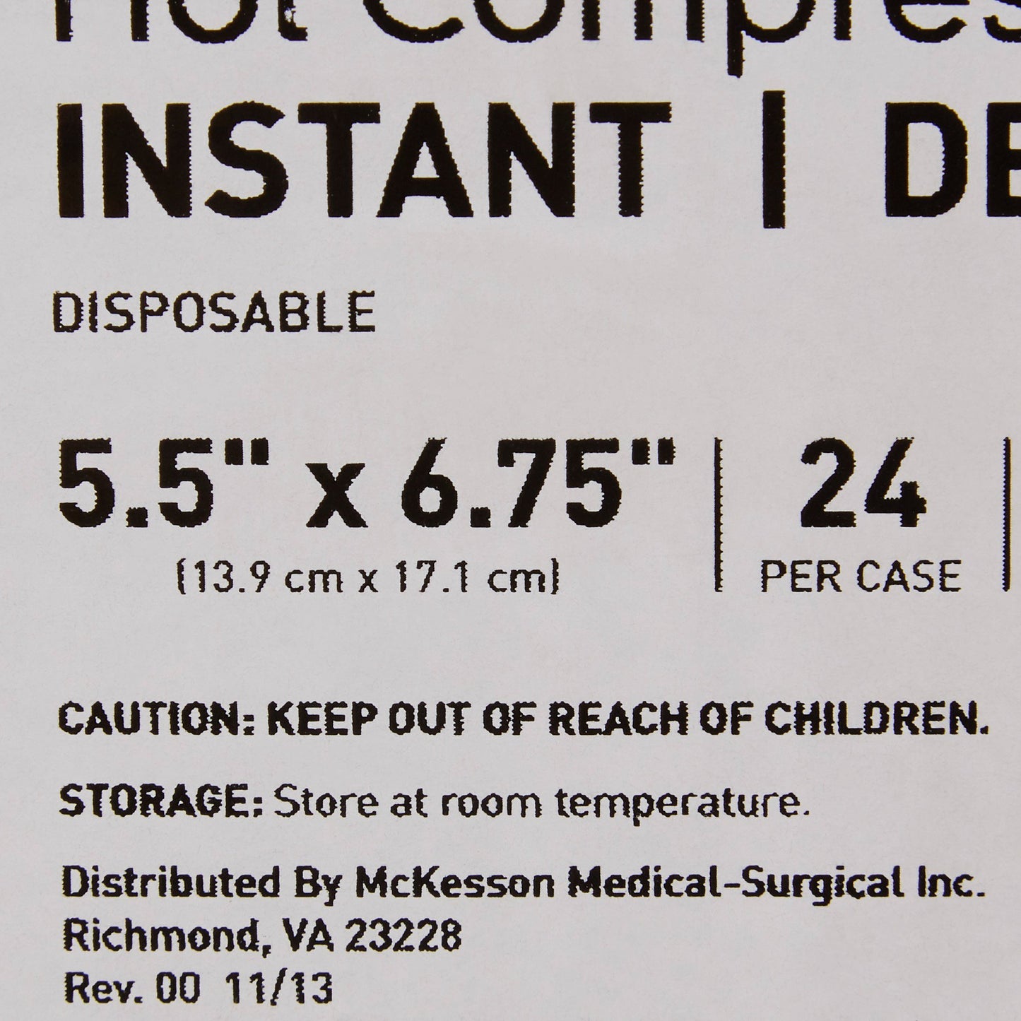 COMPRESS, INST HOT DLX 5.5"X6.75" LF (24/CS)
