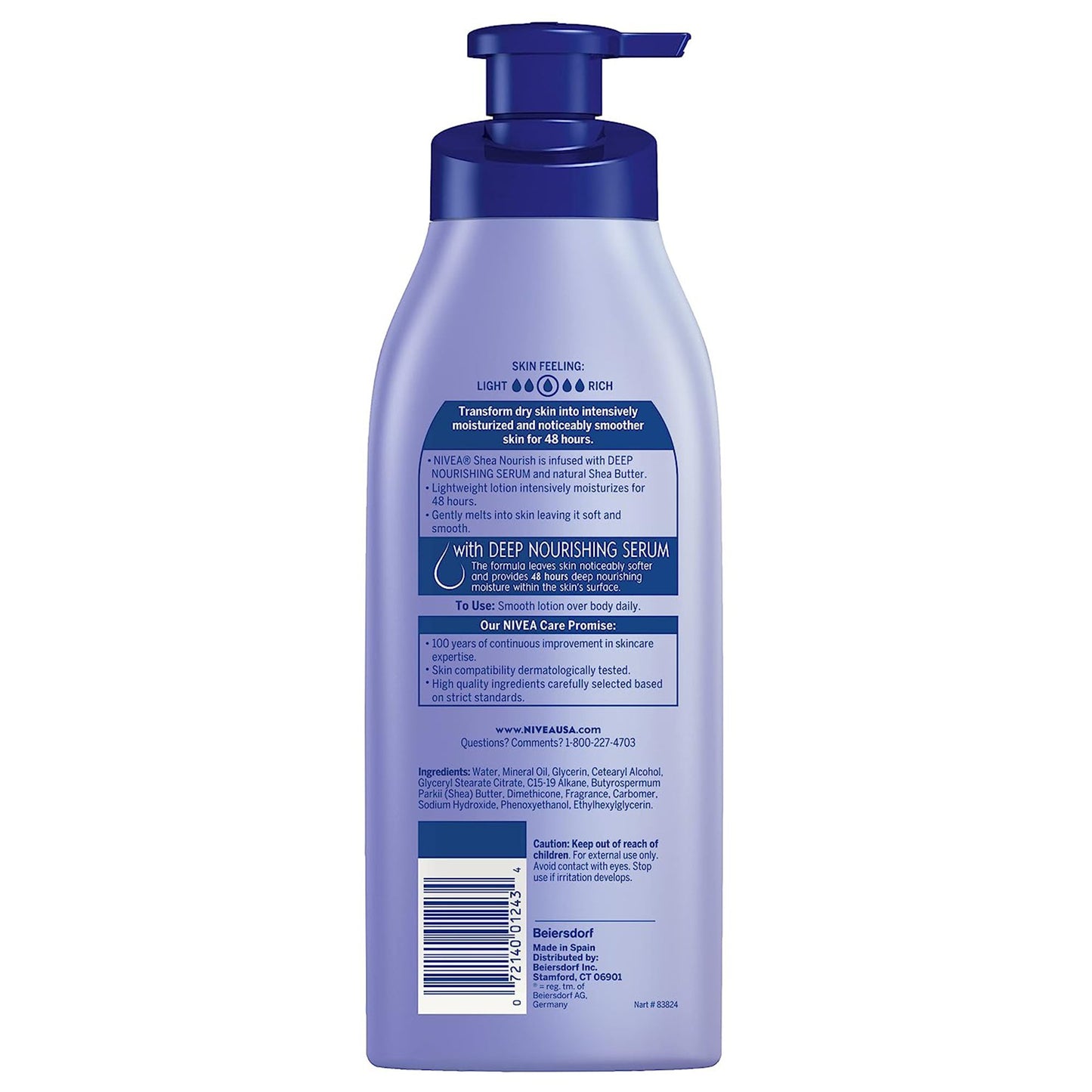 NIVEA, LOT SHEA DAILY MOISTURE16.9OZ