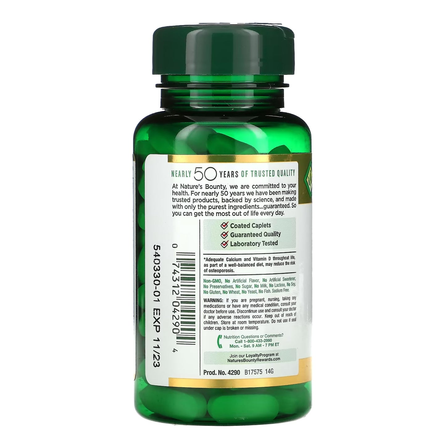 CALCIUM MAG ZINC, CAP NATURES BOUNTY (100/BT)