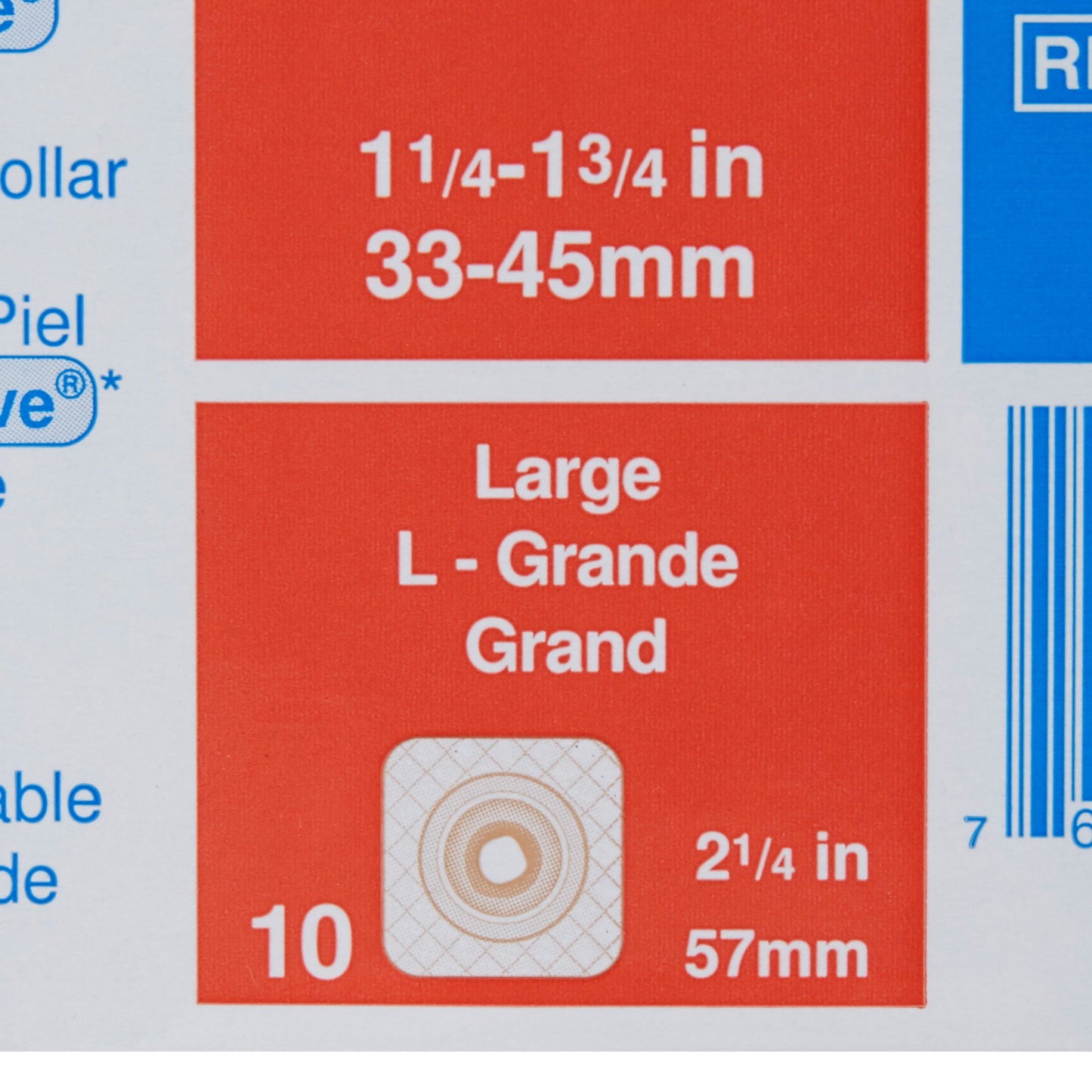 BARRIER, SKIN SUR-FIT NATURA STOMAHESIVE 57MM LG 10/BX