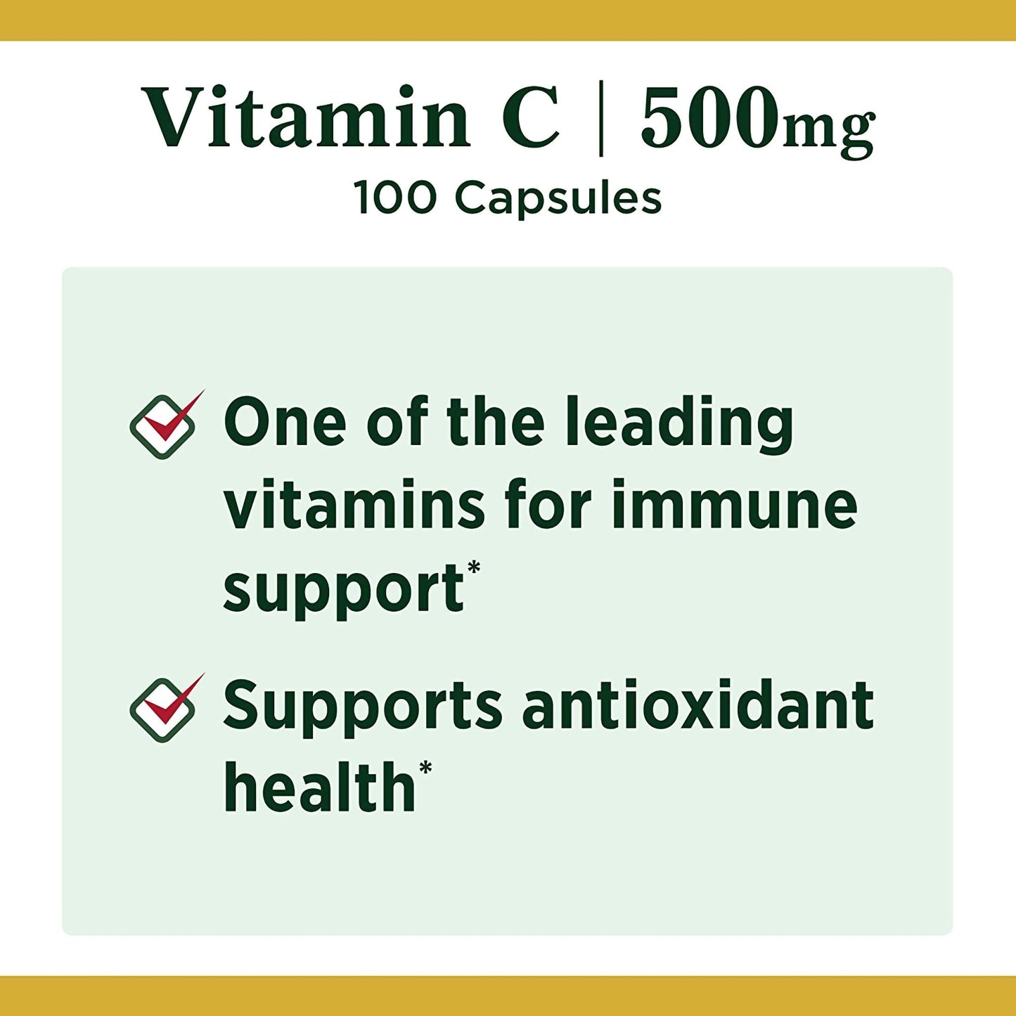 VITAMIN C, CAP NATURES BOUNTY 500MG (100/BT)
