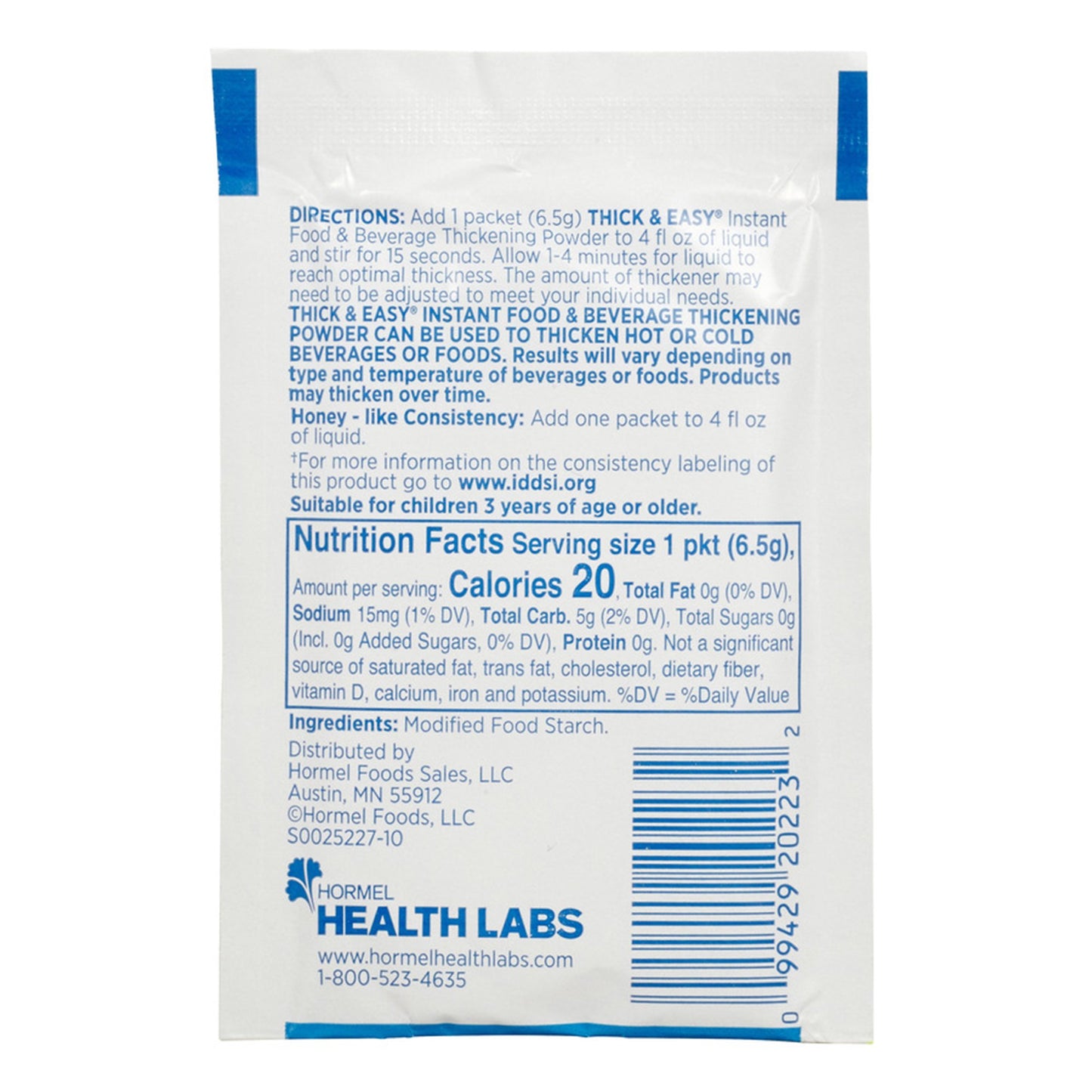 THICK & EASY, INST FOOD THICKENER HONEY 6.5GM(100/
