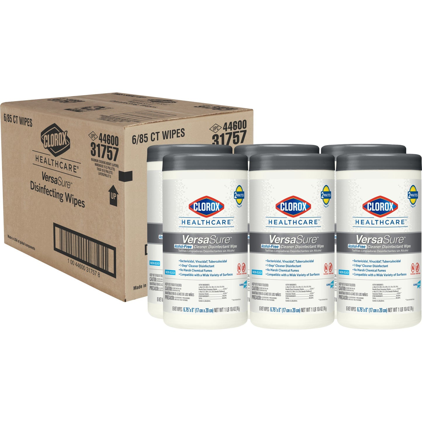 WIPE, DISINFECTANT VERSASURE ALCOHOL FREE (85/CT 6CT/CS)