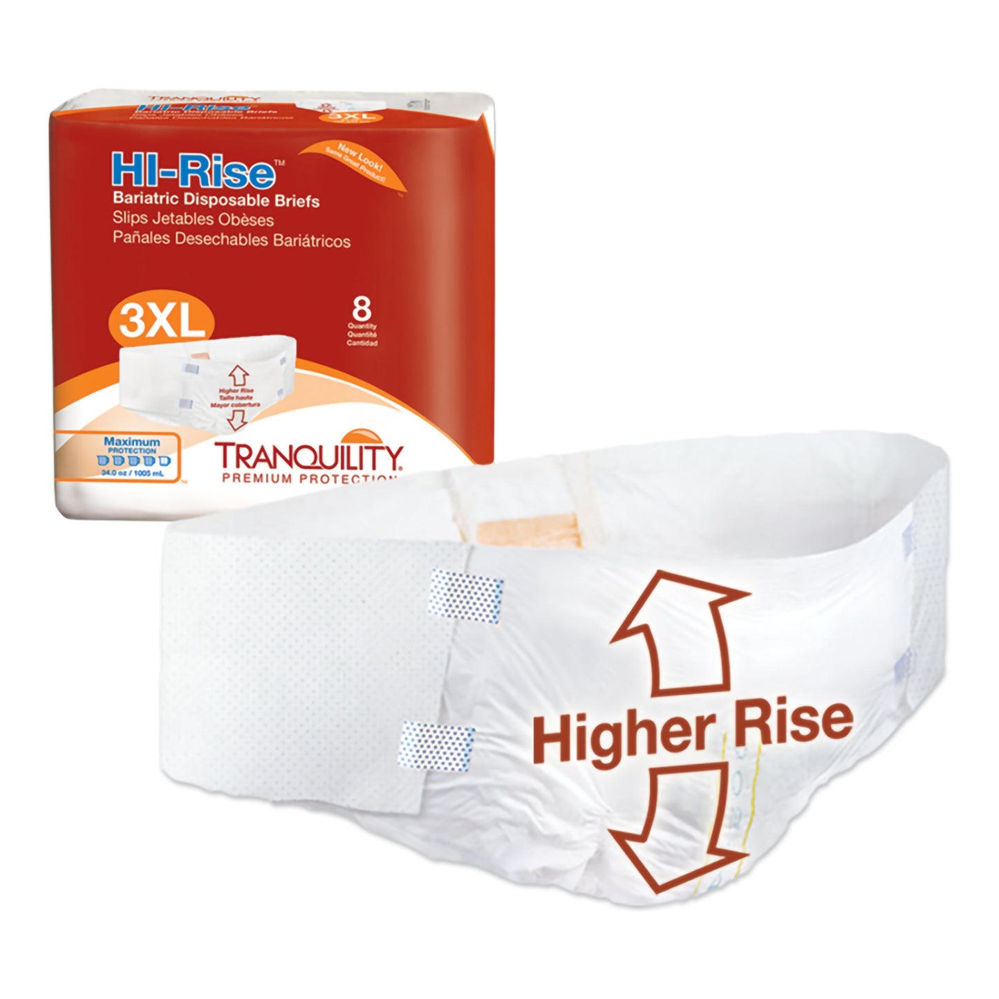 BRIEF, BARIACTRIC HI-RISE DISP64"X96" (8/BG 4BG/CS)