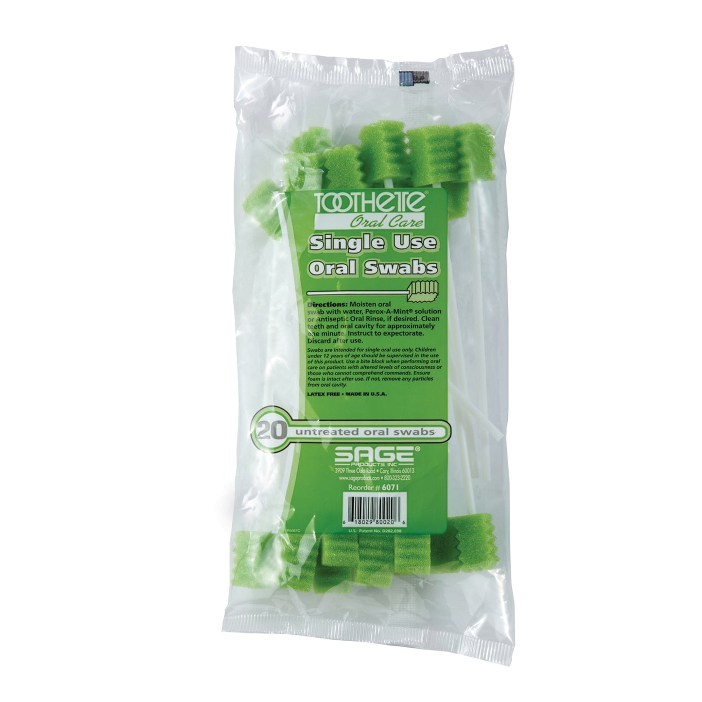 SWAB, ORAL UNTREATED (20/PK 50PK/CS)