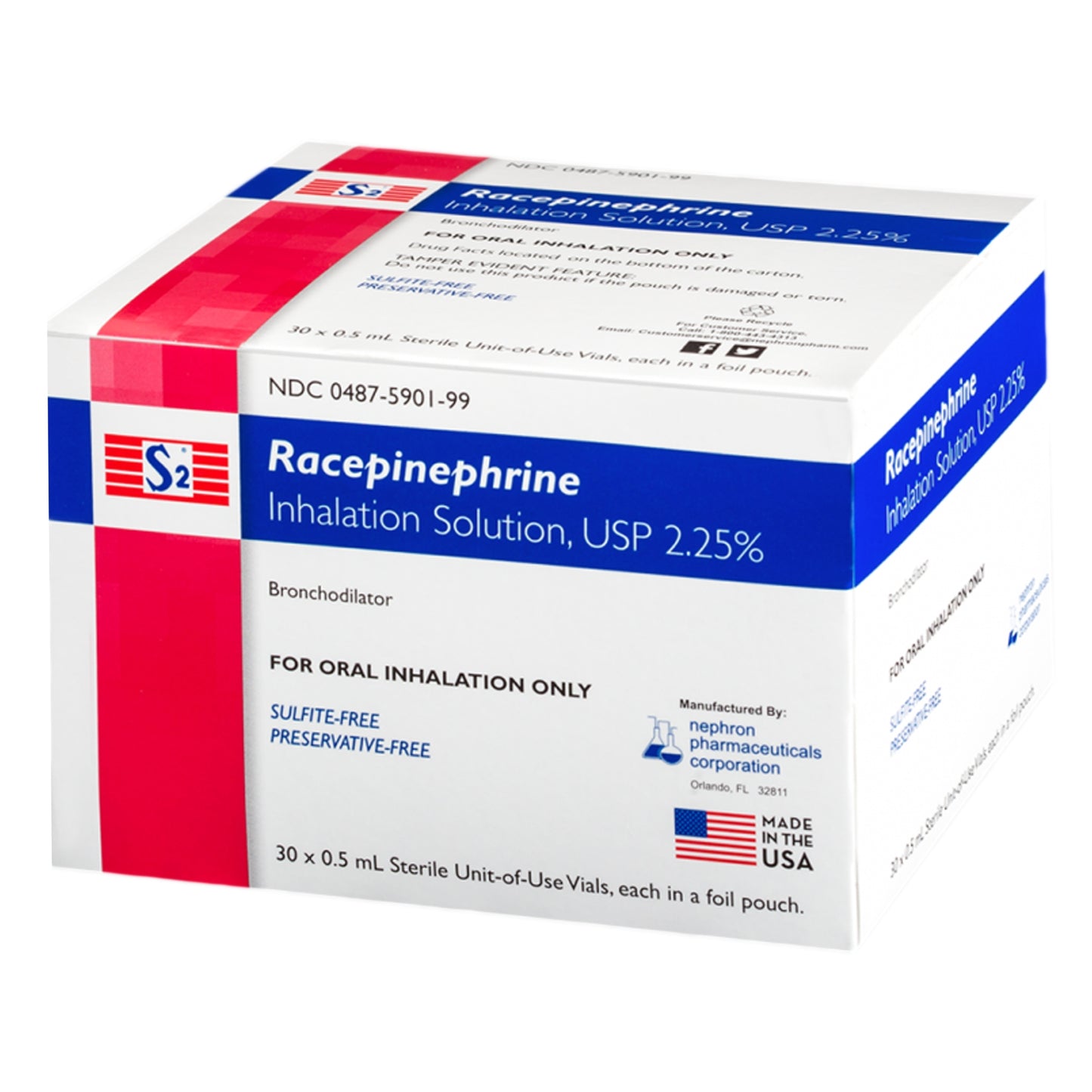 RACEMIC EPI S2, SOL INH 2.25% 0.5ML (30/CT)