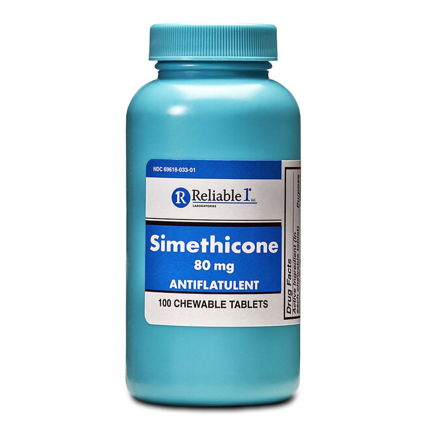 SIMETHICONE, TAB CHEW 80MG (100/BT)