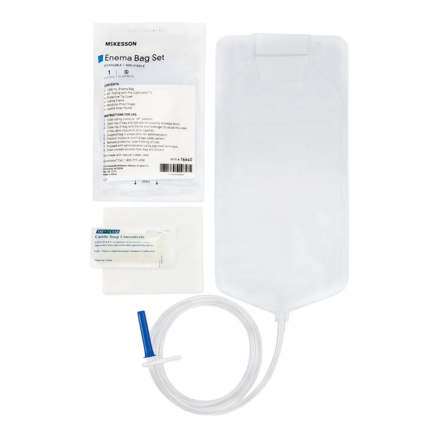 BAG, ENEMA W/SOAP 1500CC (50/CS)