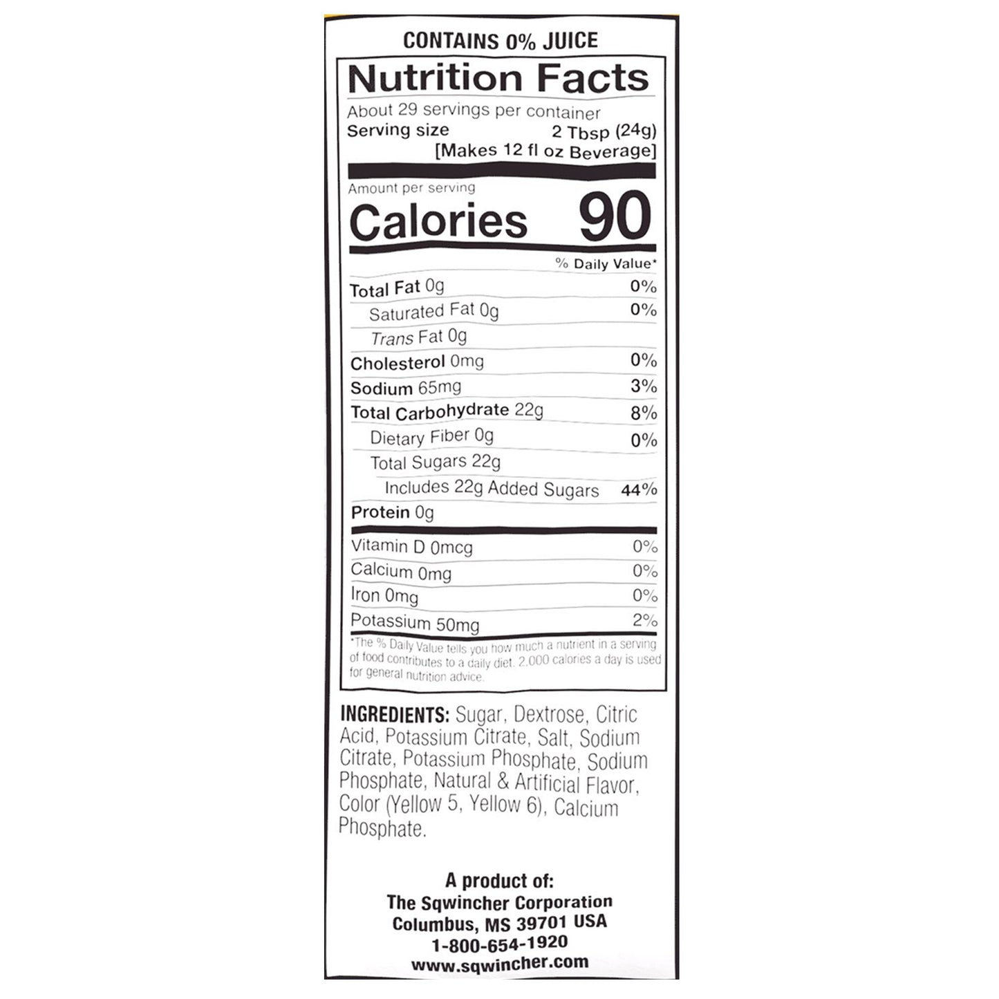 SQWINCHER, PDR MIX ORG MAKES 2.5GL (32PK/CS)