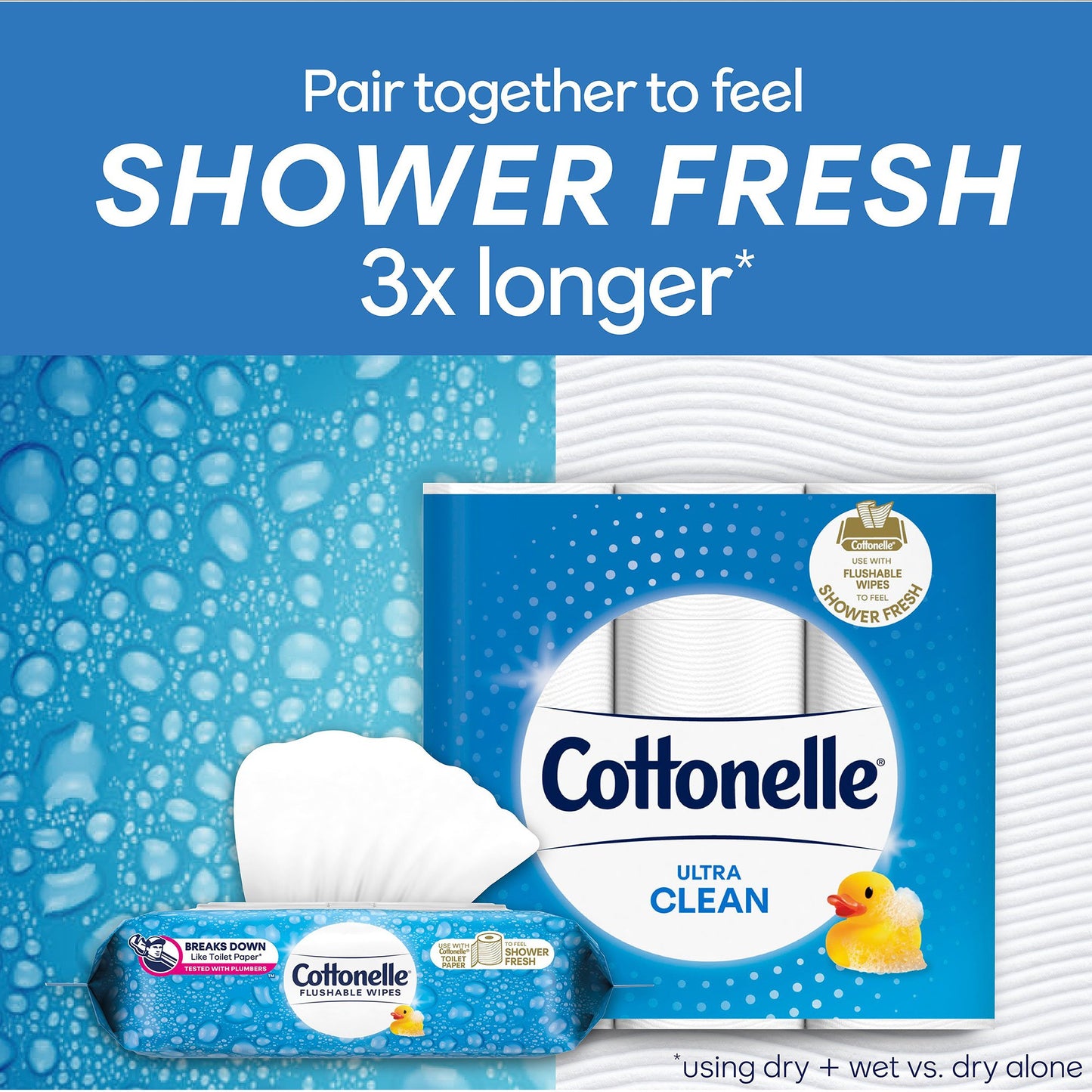 WIPE, WET COTTONELLE FRESH CARE FLUSHABLE (42/PK 12PK/CS)