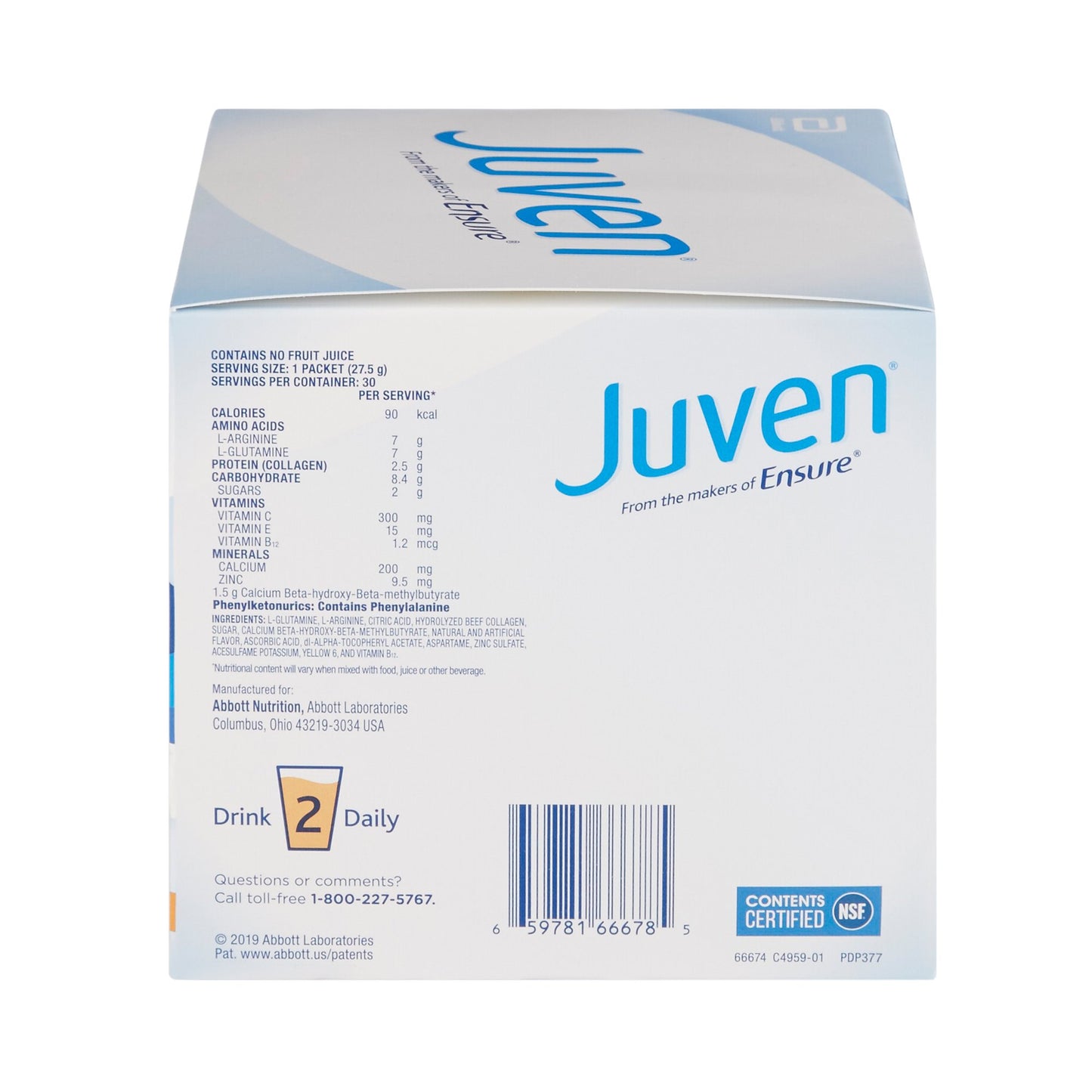 JUVEN, PDR ORG 0.97OZ PKT (30PK/CS)