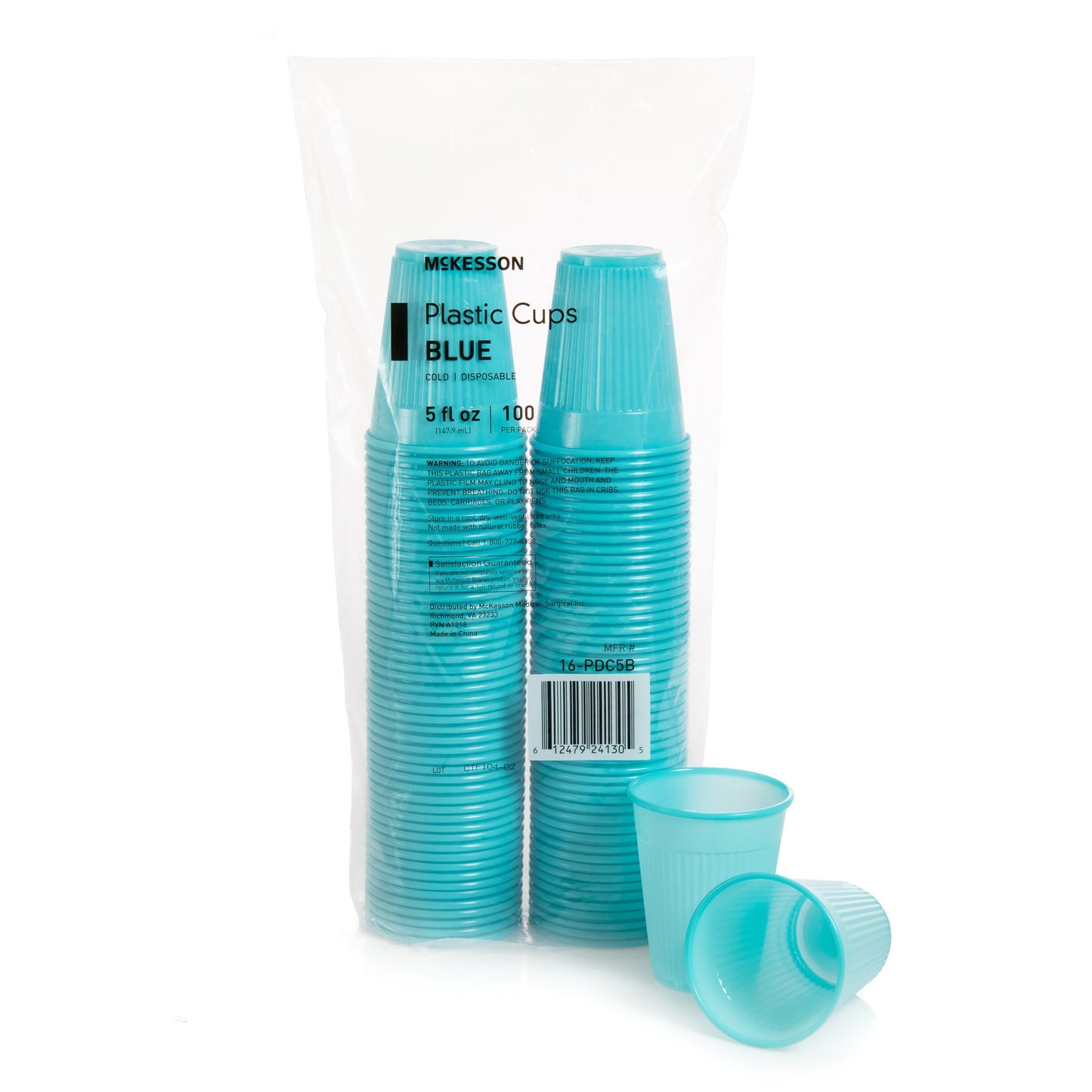 CUP, DRINKING PLASTIC BLU 5OZ (100/SL 25SL/CS)