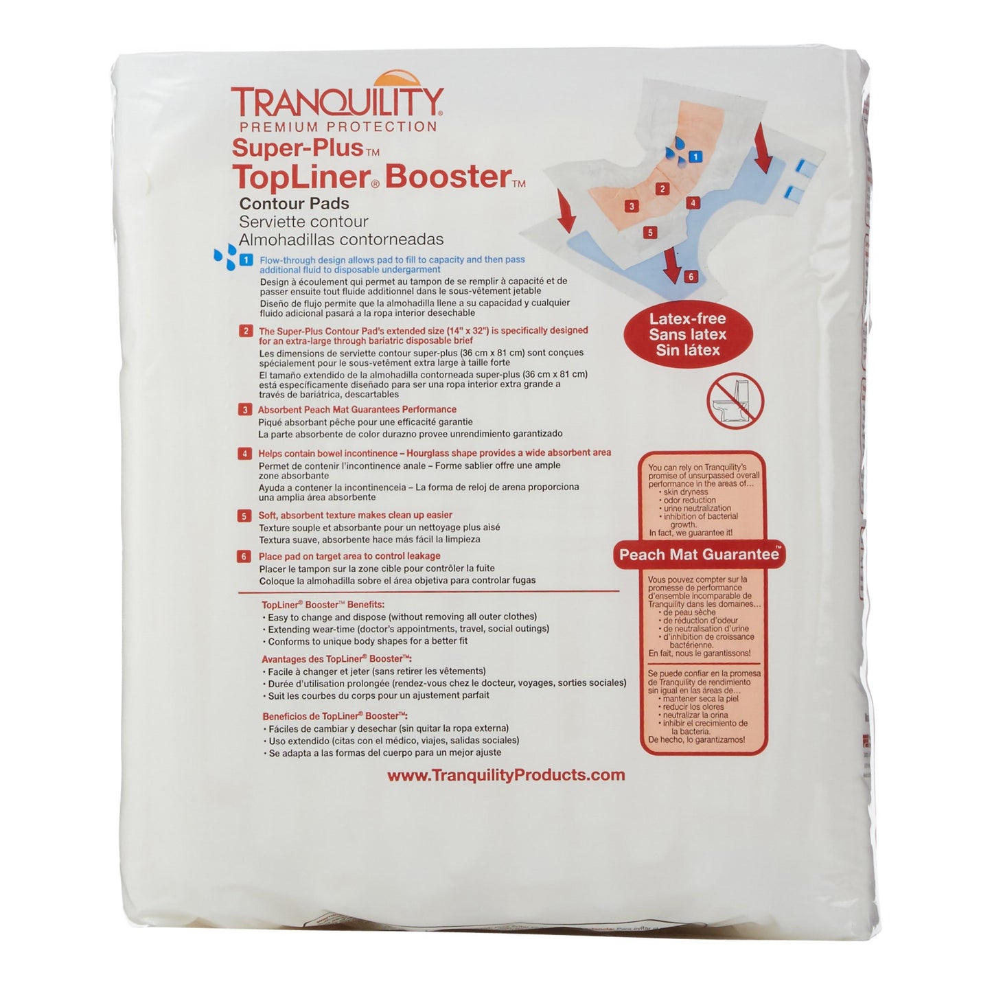 PAD, BOOSTER SUPER+ CONTOUR 14"X32" (12/BG 8BG/CS