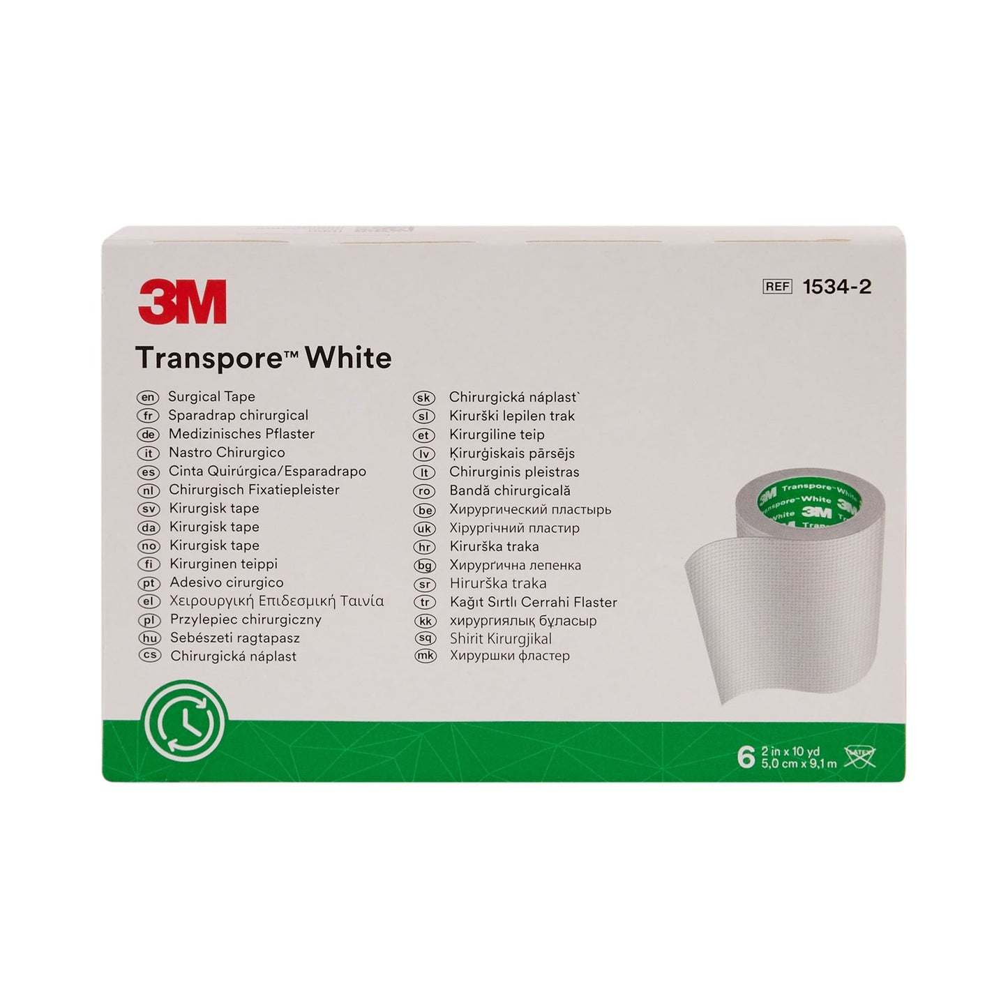 TAPE, ADHSV TRANSPORE WHT 2" (6RL/BX 10BX/CS) 3M