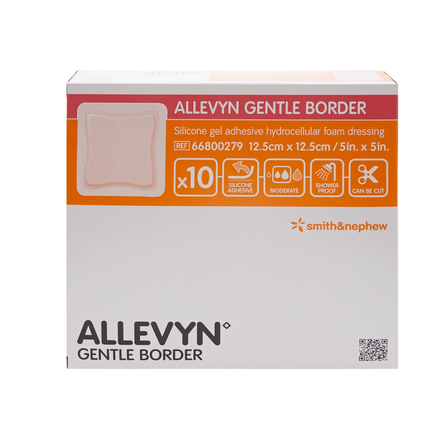 DRESSING, ALLEVYN GENTLE BRDR 5"X5" (10/BX 4BX/CS)