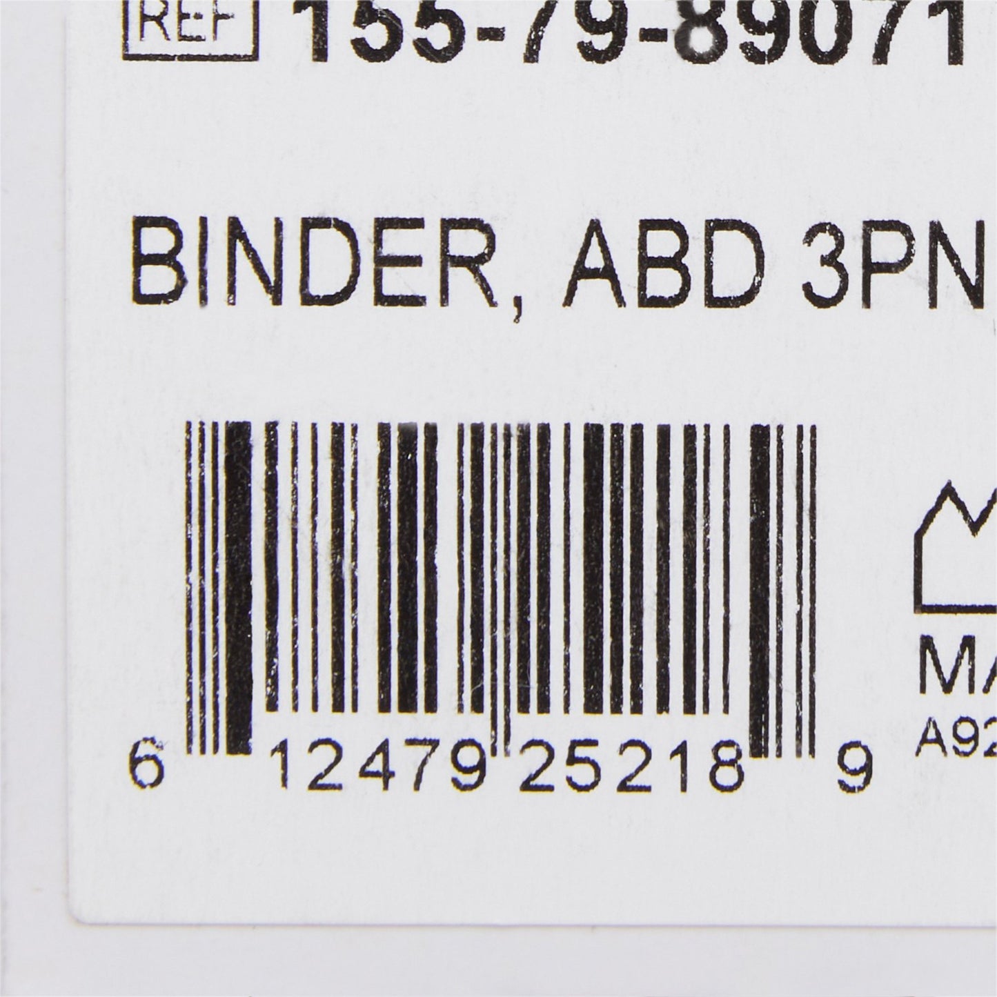 ABDOMINAL BINDER, 3PNL UNSX 9"45-62"