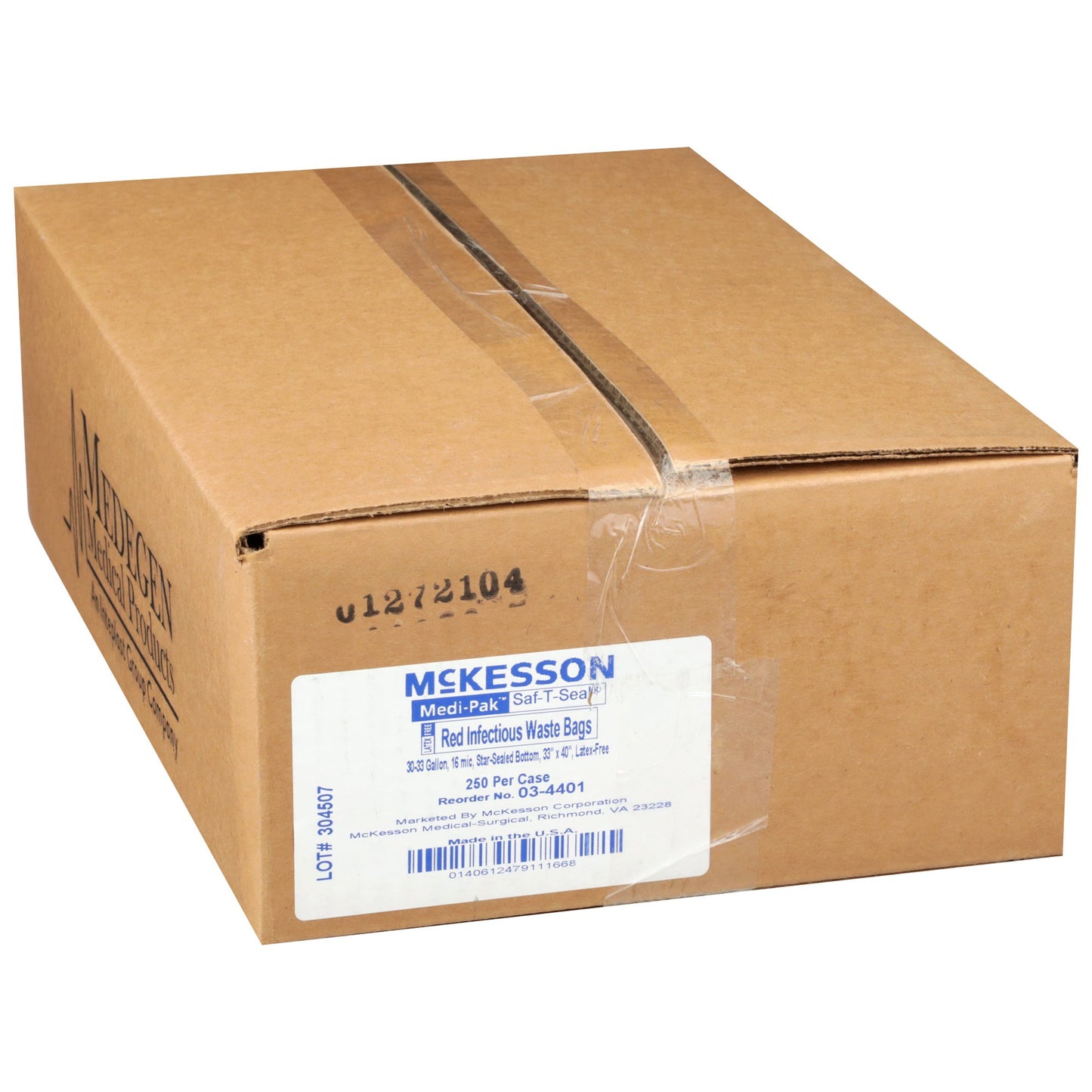 BAG, BIOHAZ - SL 33X40 30-33GL17MIC .66MIL (250/CS)