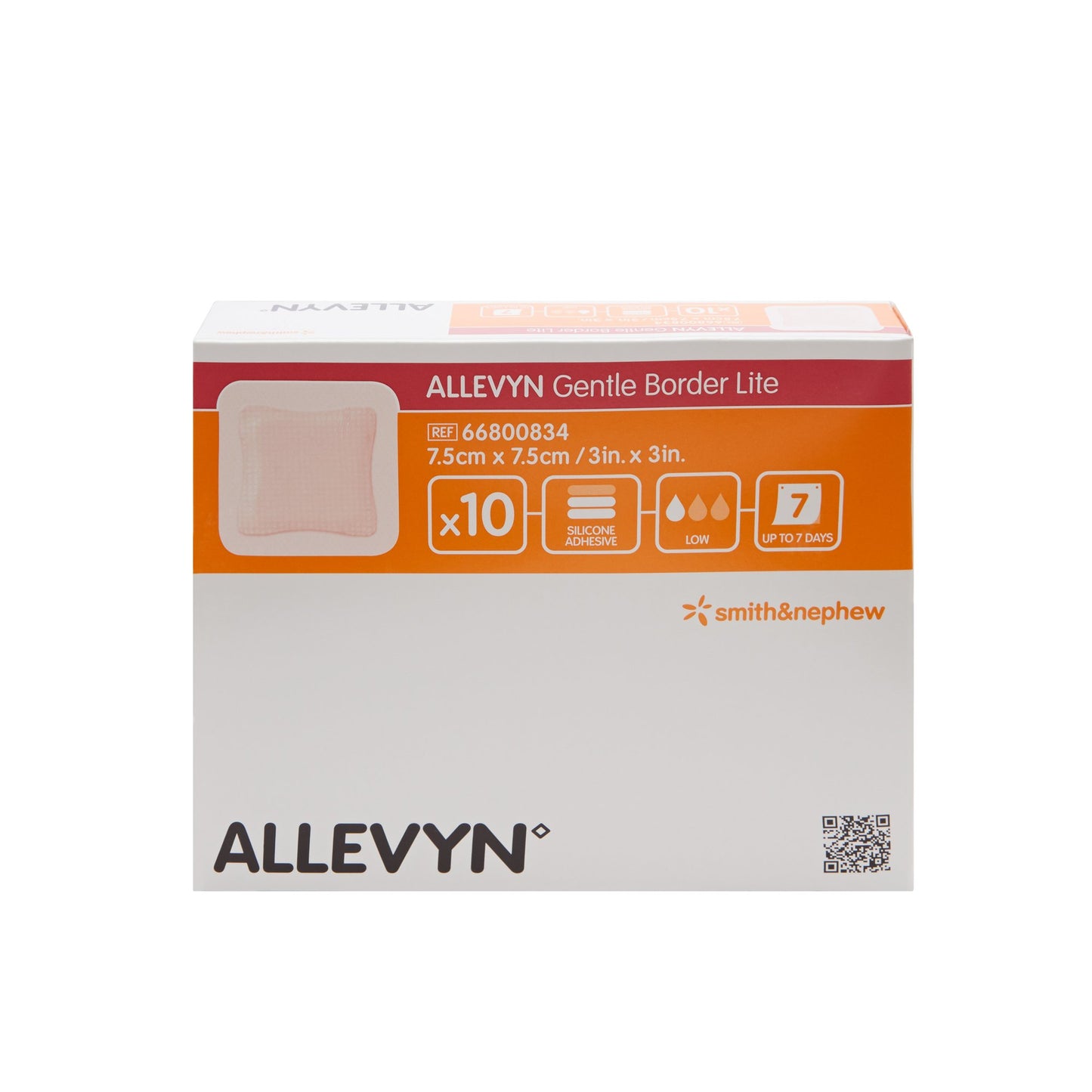 DRESSING, ALLEVYN BRDR LT 3X3"(10/BX 6BX/CS)