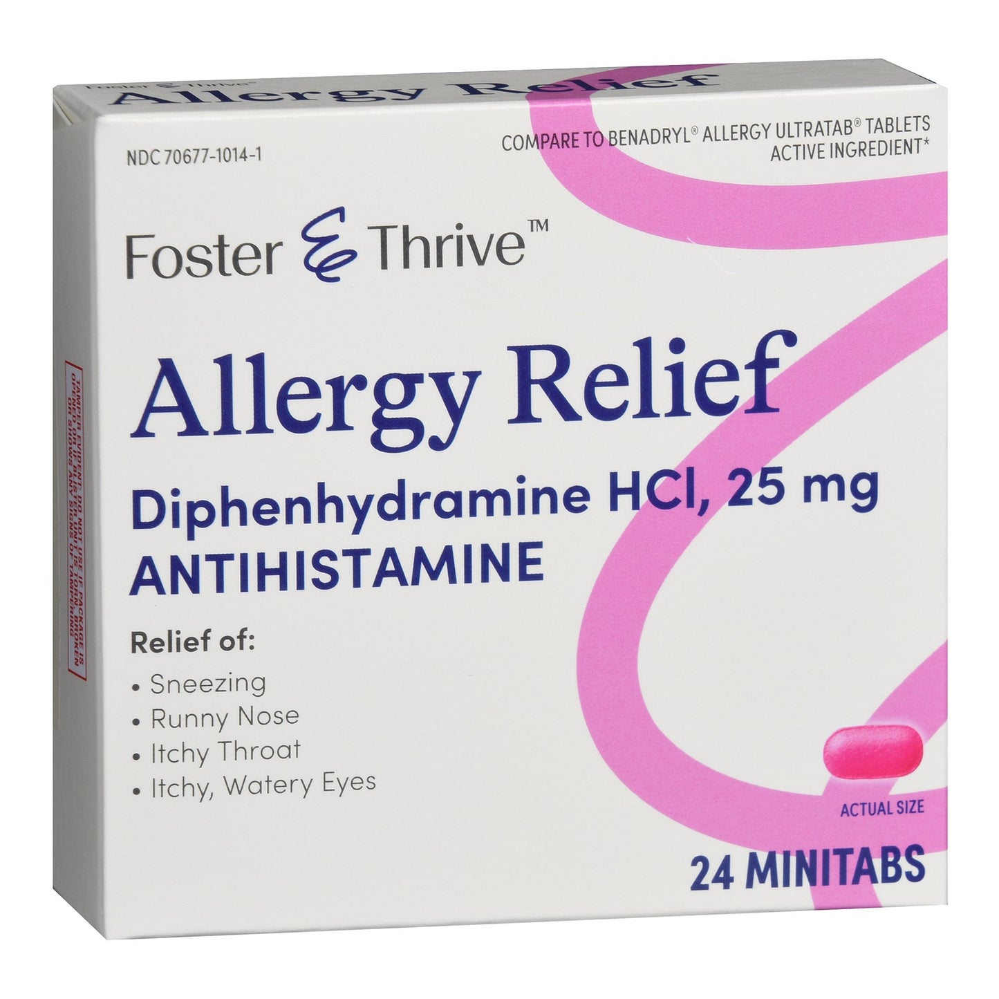 ALLERGY RELIEF ANTIHISTAMINE,TAB FT SM 25MG (24/BX)