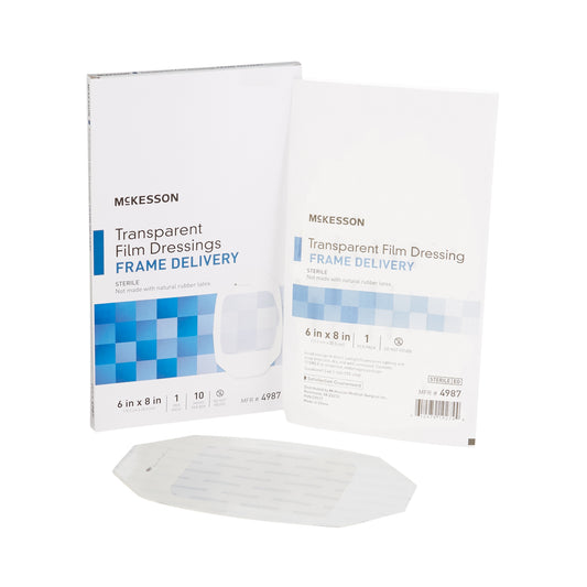 DRESSING, FILM TRANS W/FRM DELSTR 6"X8" (10/BX)