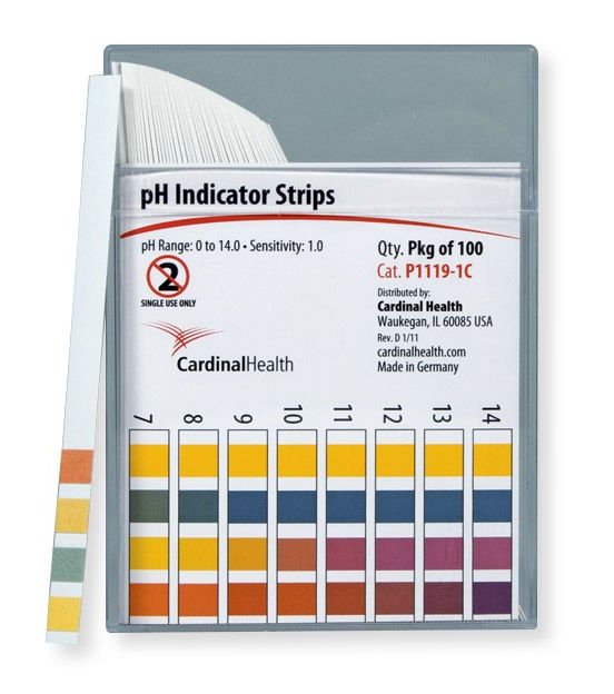 STRIP, PH INDICATOR 0-14 4TEST(100/PK)