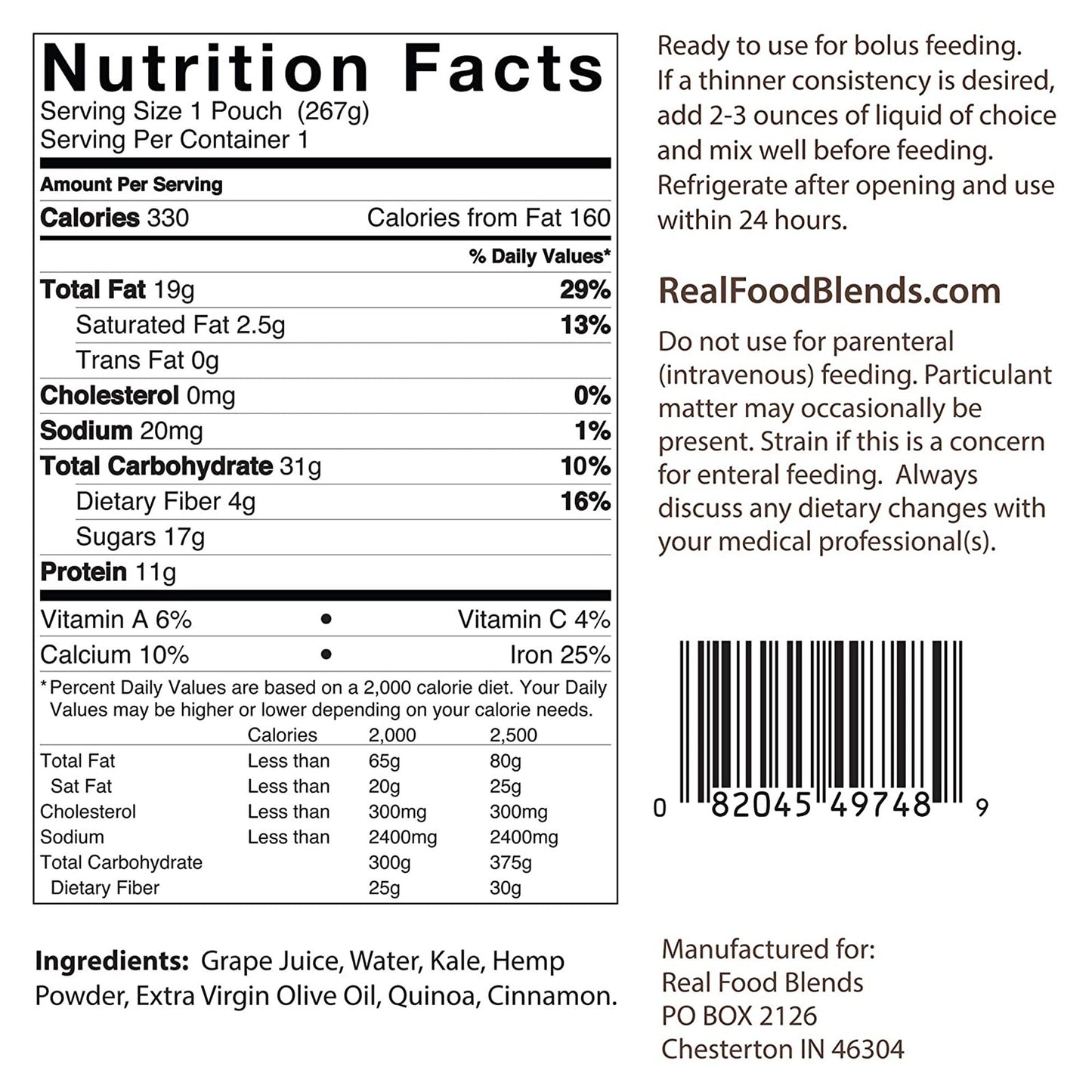 ENTERAL FEEDING, VARIETY PK CHICKEN/SALMON/QUINOA (12/CS)
