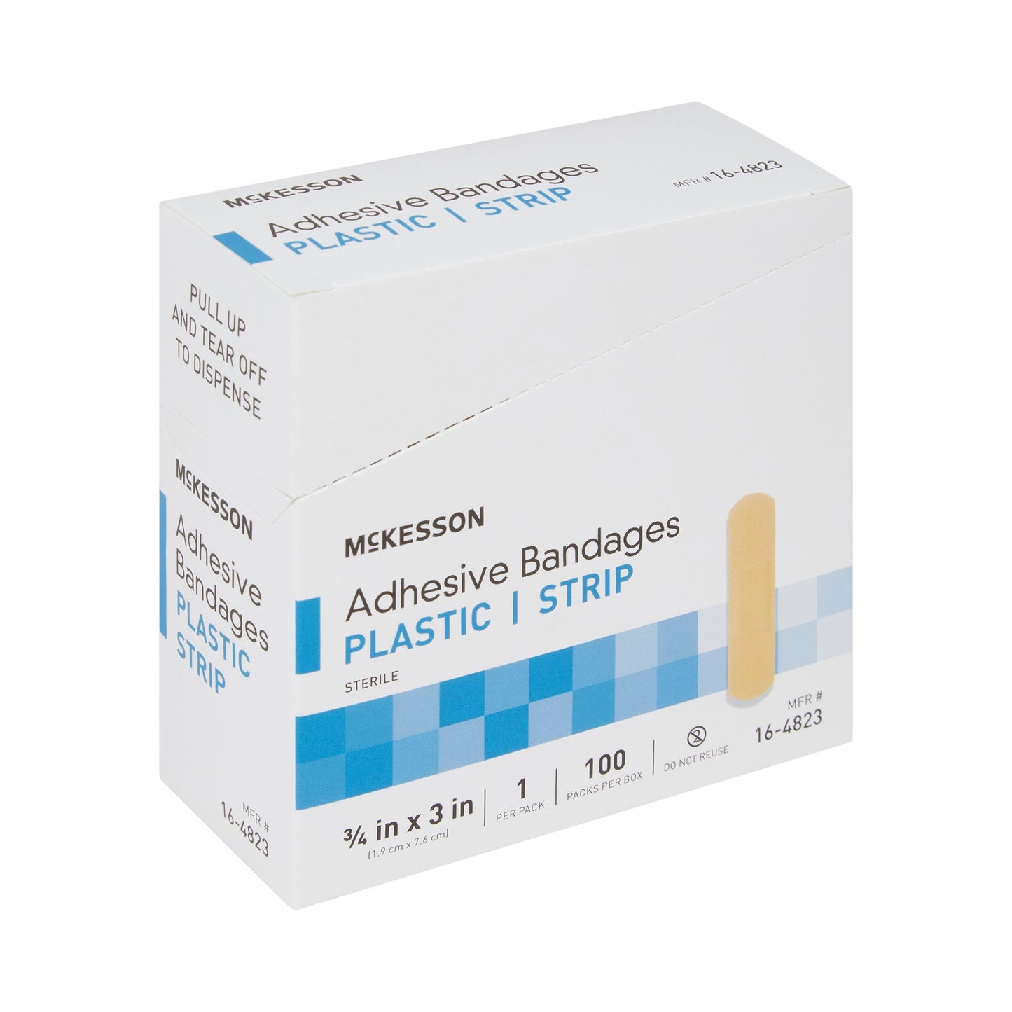BANDAGE, ADHSV SHR STRP 3/4"X3" (100/BX)